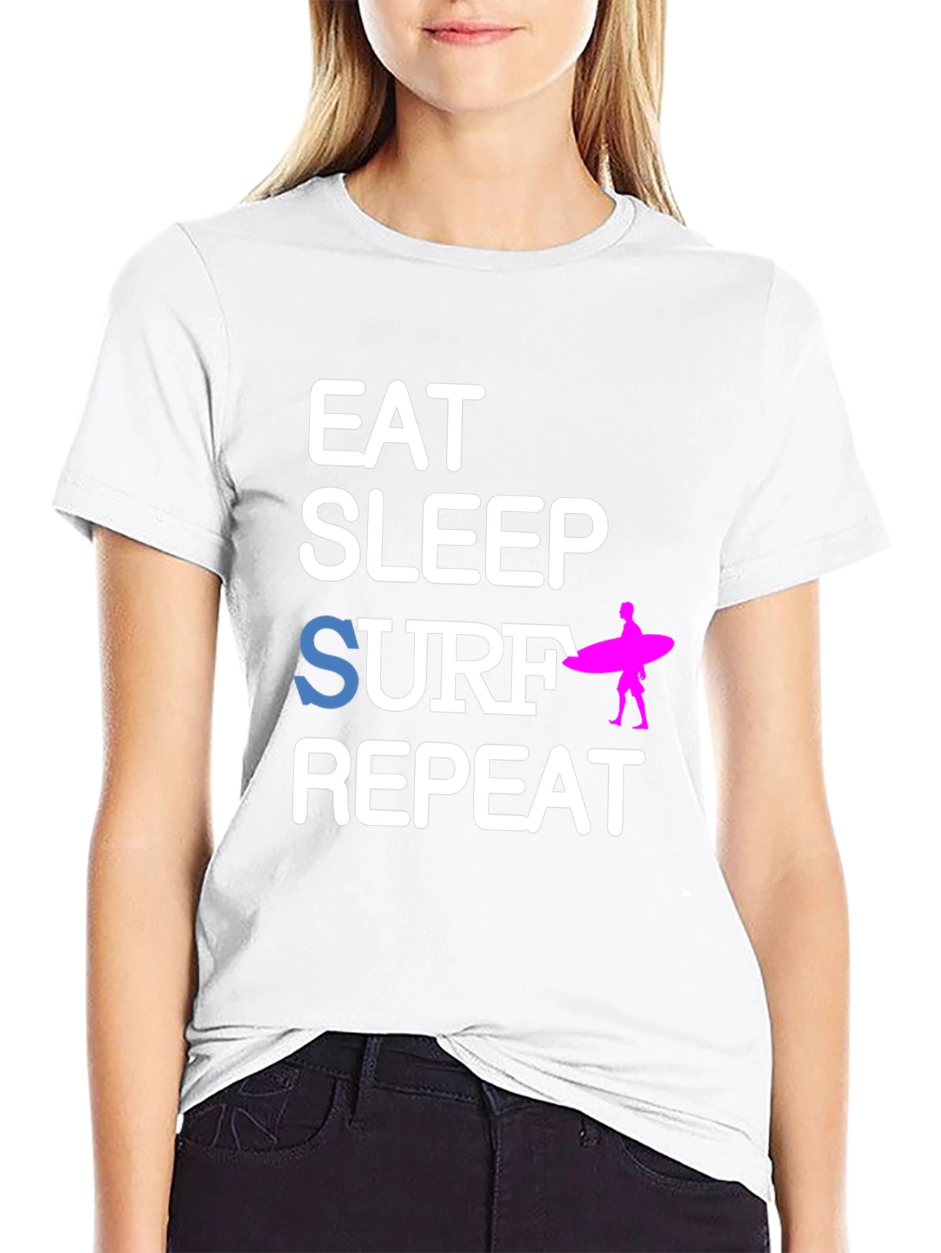 Eat Sleep Surf Repeat Graphic Tee