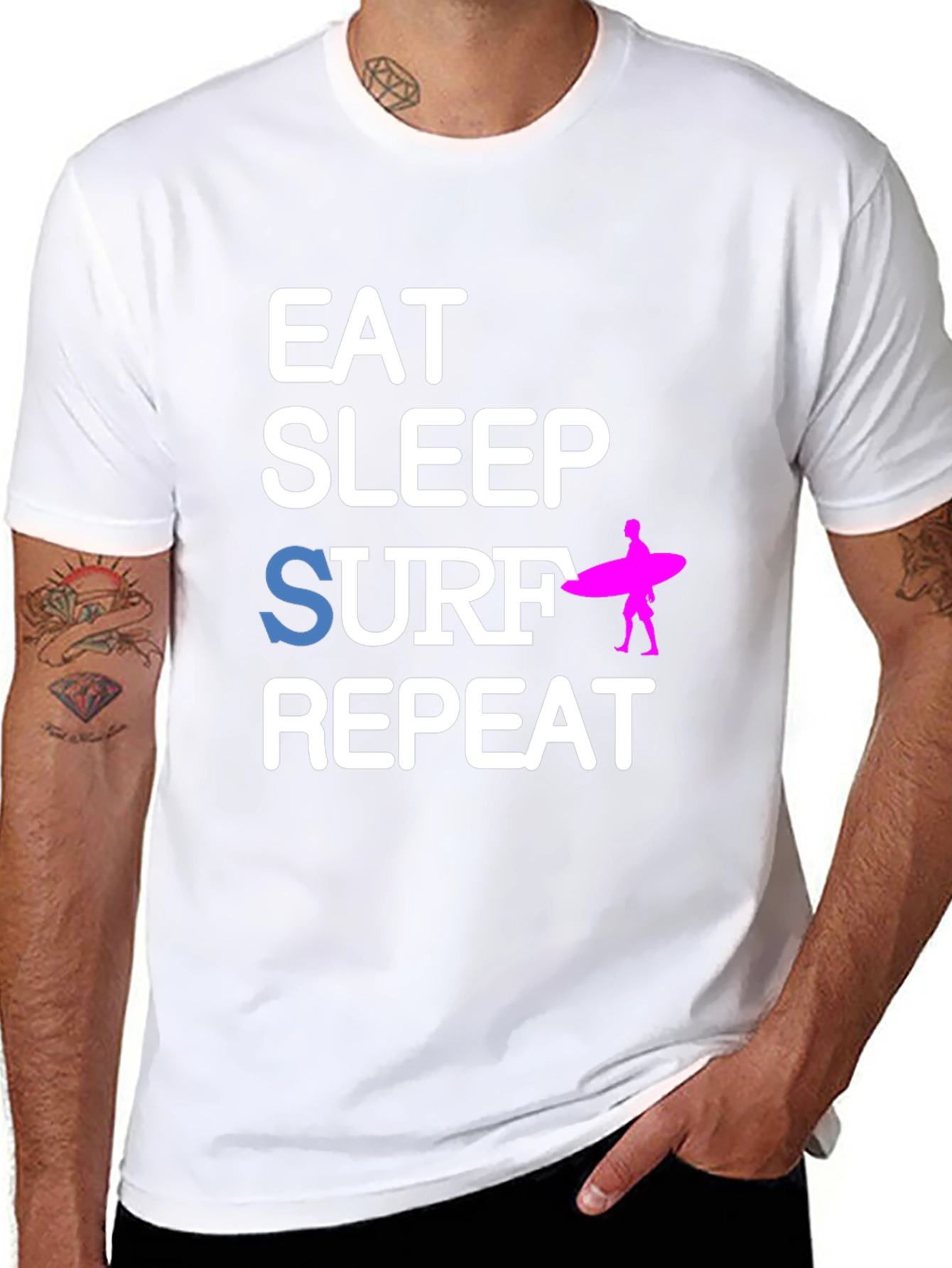 Eat Sleep Surf Repeat Graphic Tee