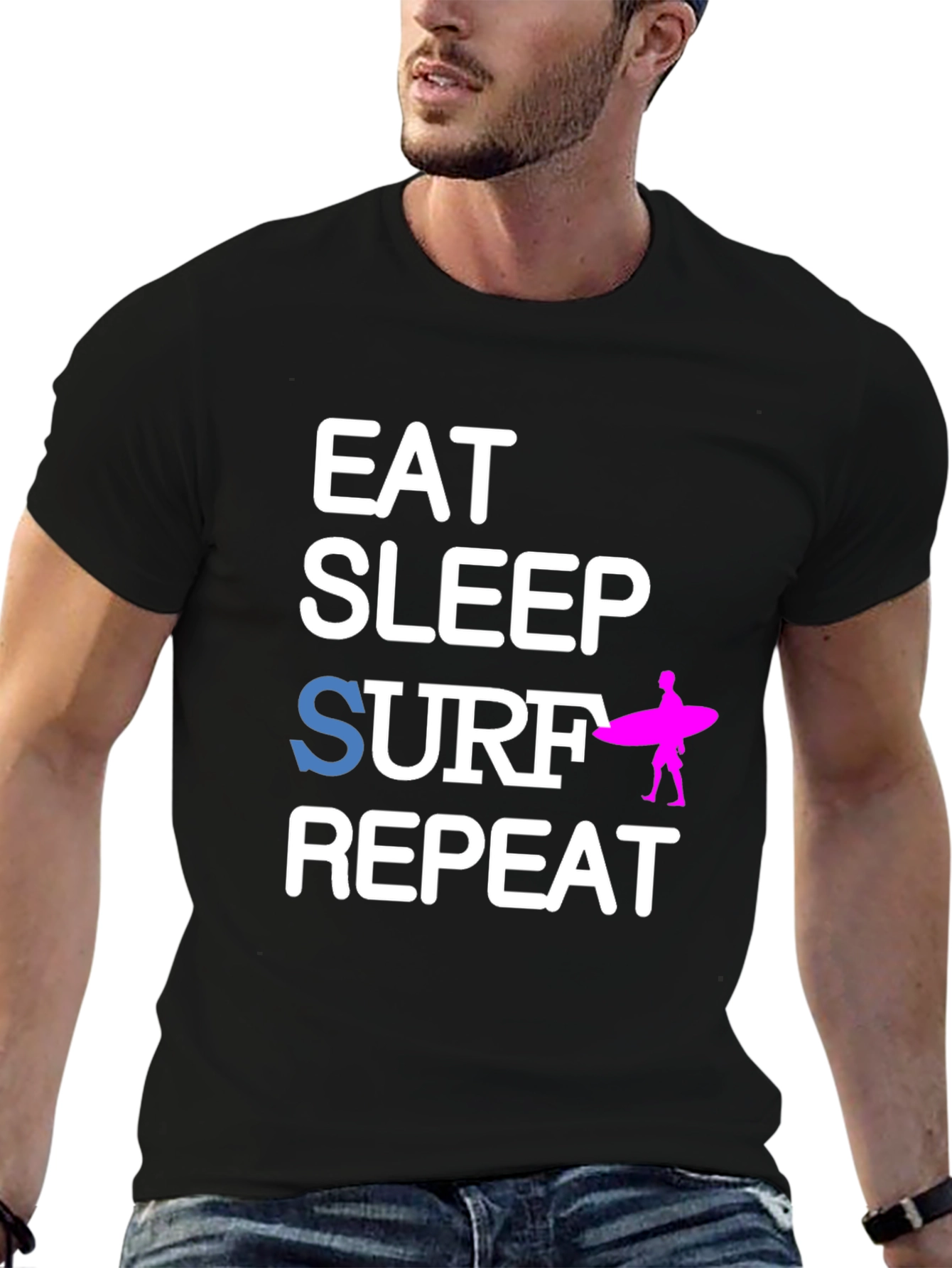 Eat Sleep Surf Repeat Graphic Tee