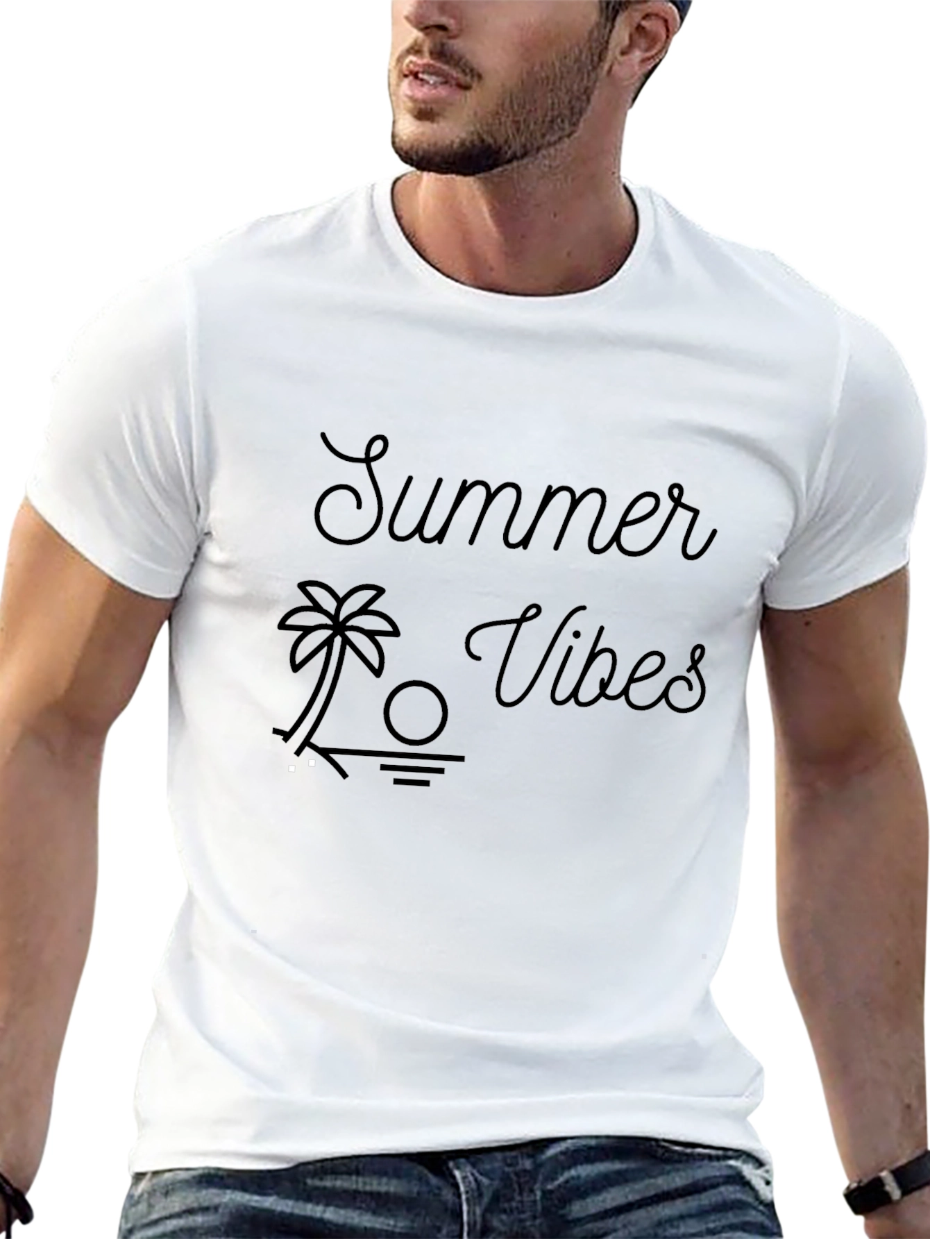 Summer Vibes Black T-Shirt