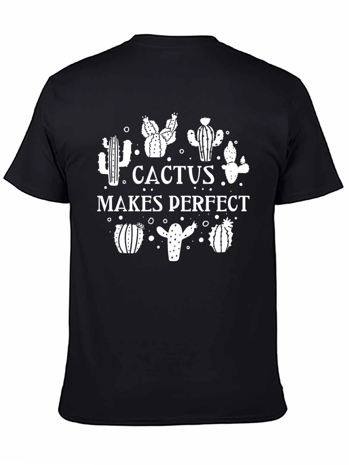 Cactus Makes Perfect Graphic T-Shirt - Black