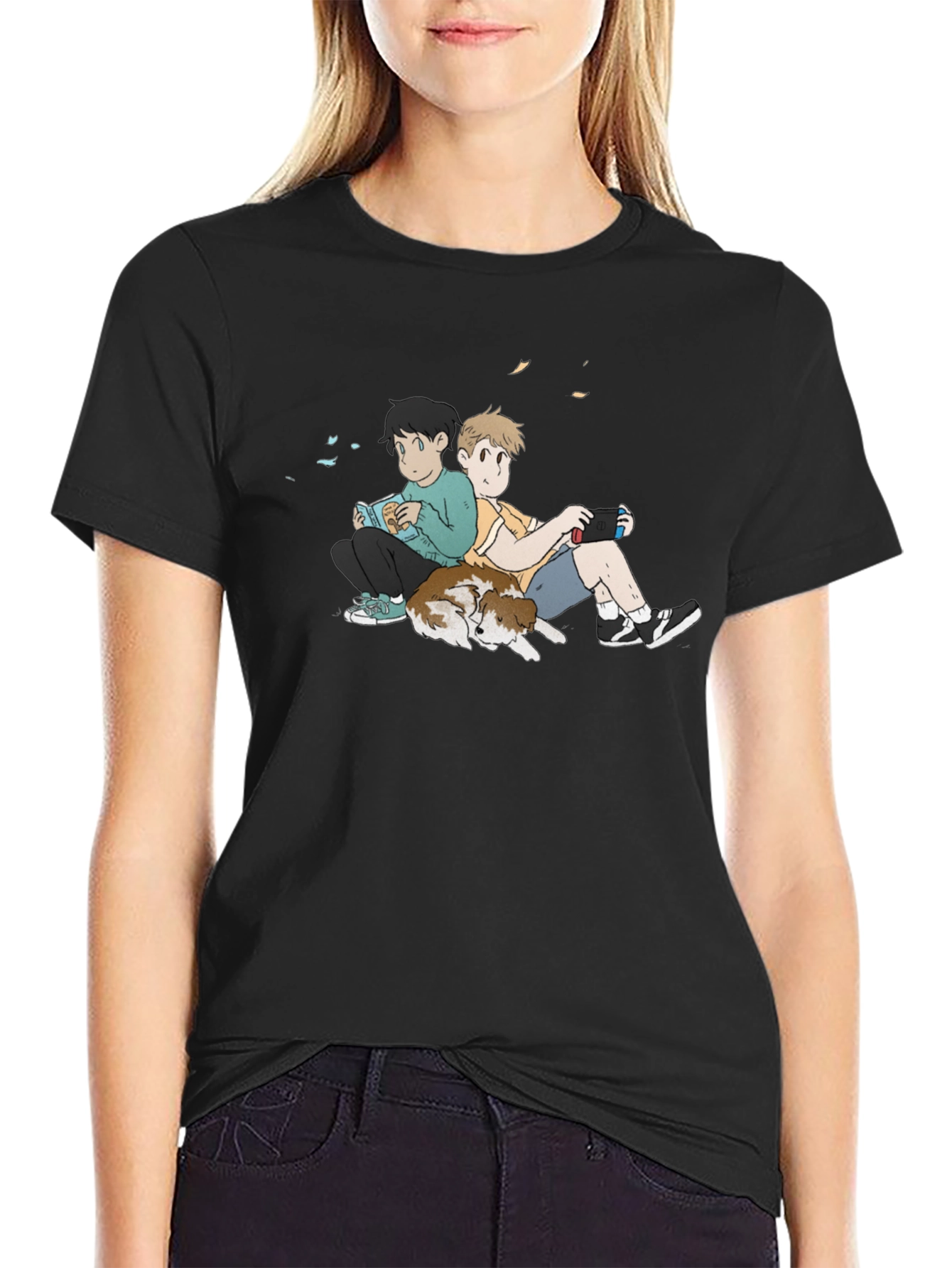 Anime Style Relaxed Boys Graphic T-Shirt
