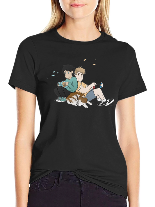 Anime Style Relaxed Boys Graphic T-Shirt
