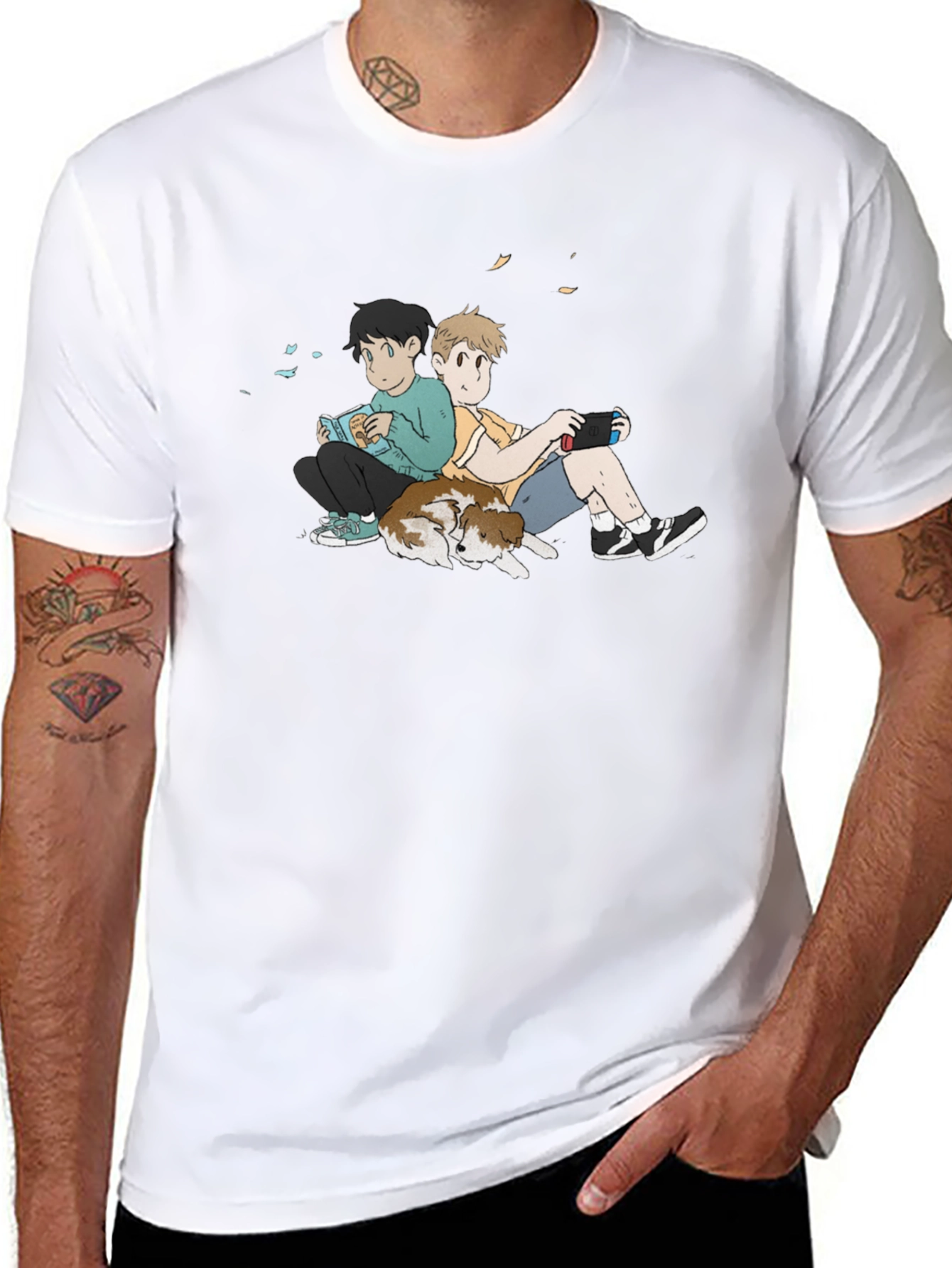 Anime Style Relaxed Boys Graphic T-Shirt