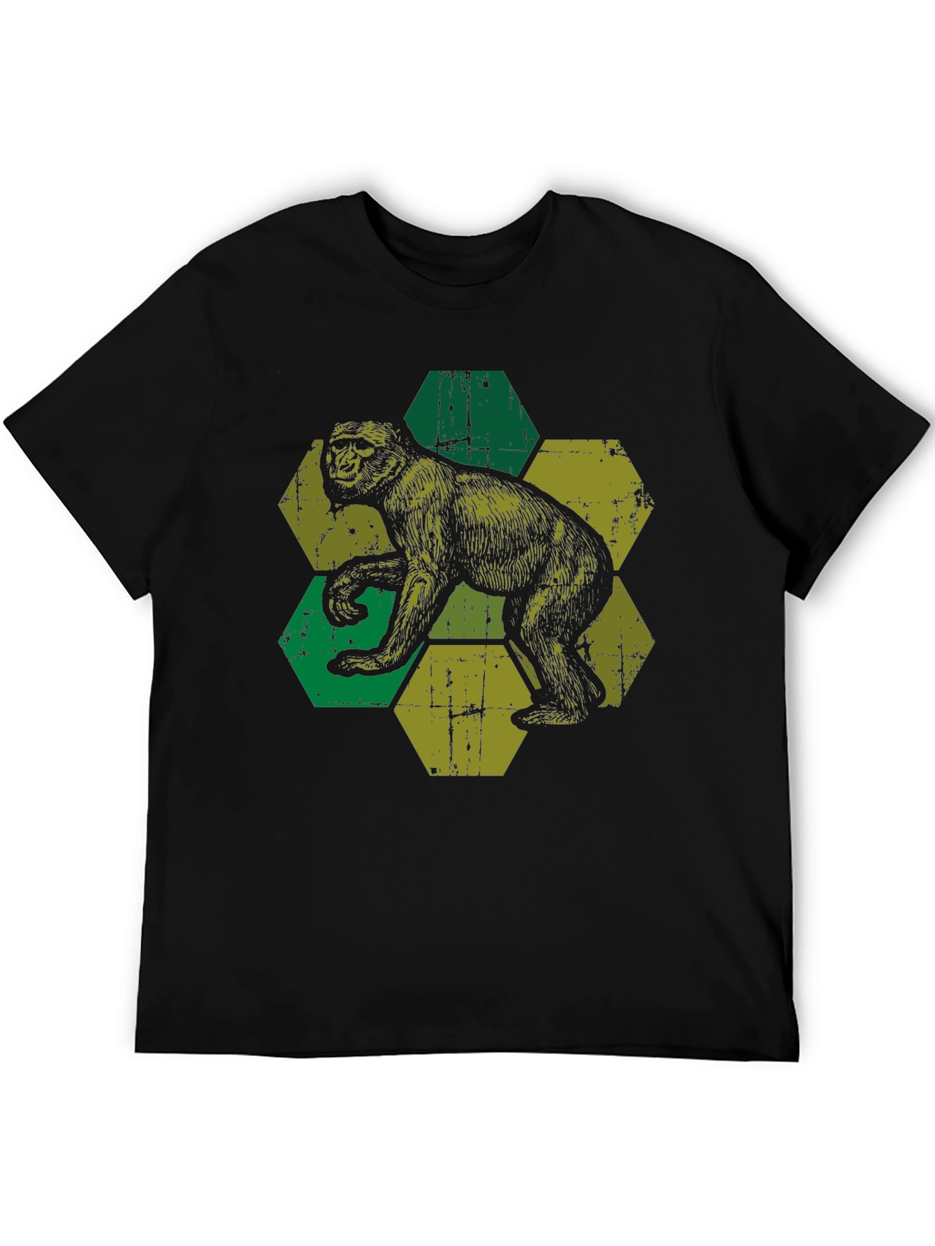 Retro Monkey Hexagon Graphic Tee