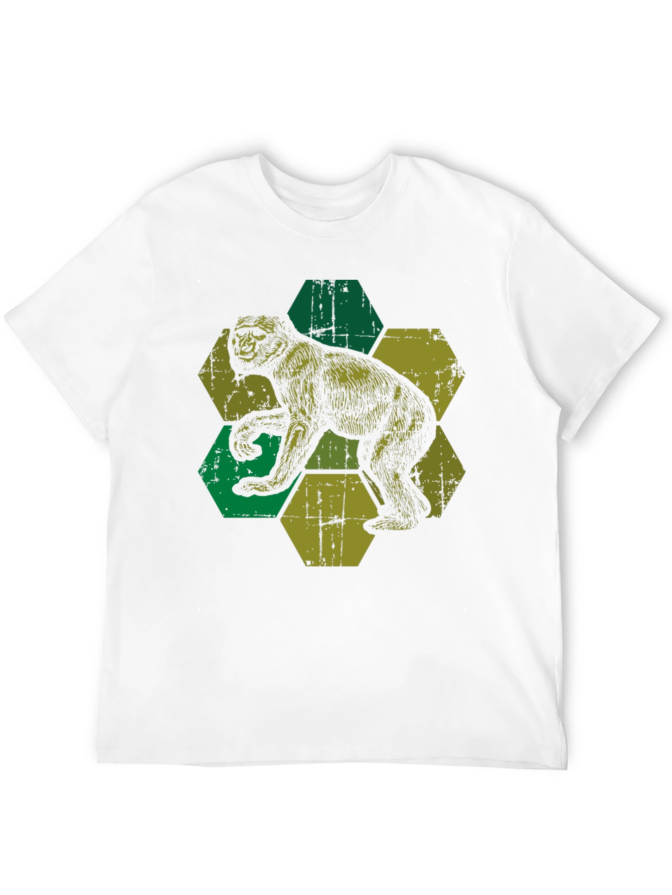Retro Monkey Hexagon Graphic Tee