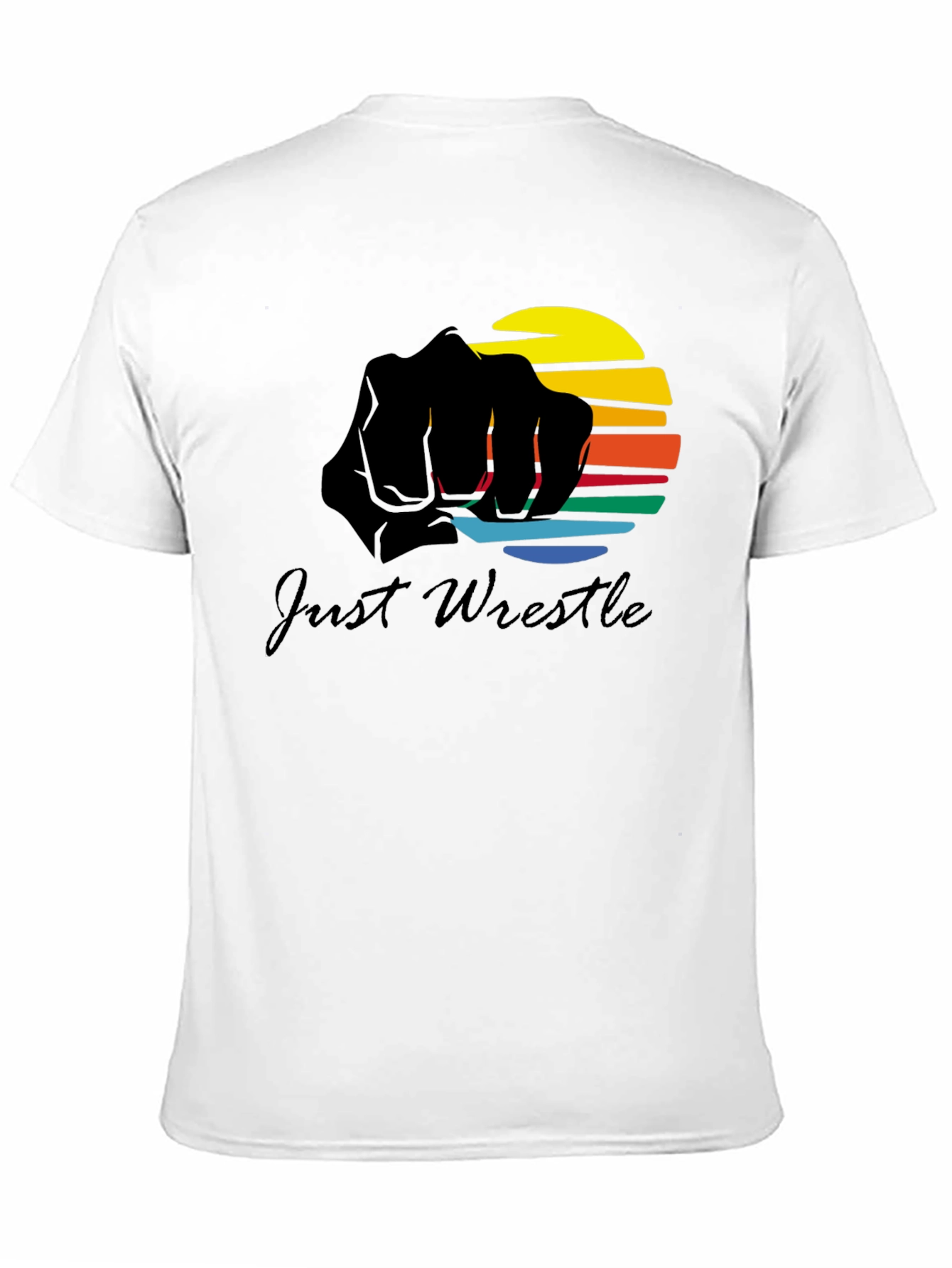 Just Wrestle Black Graphic Tee