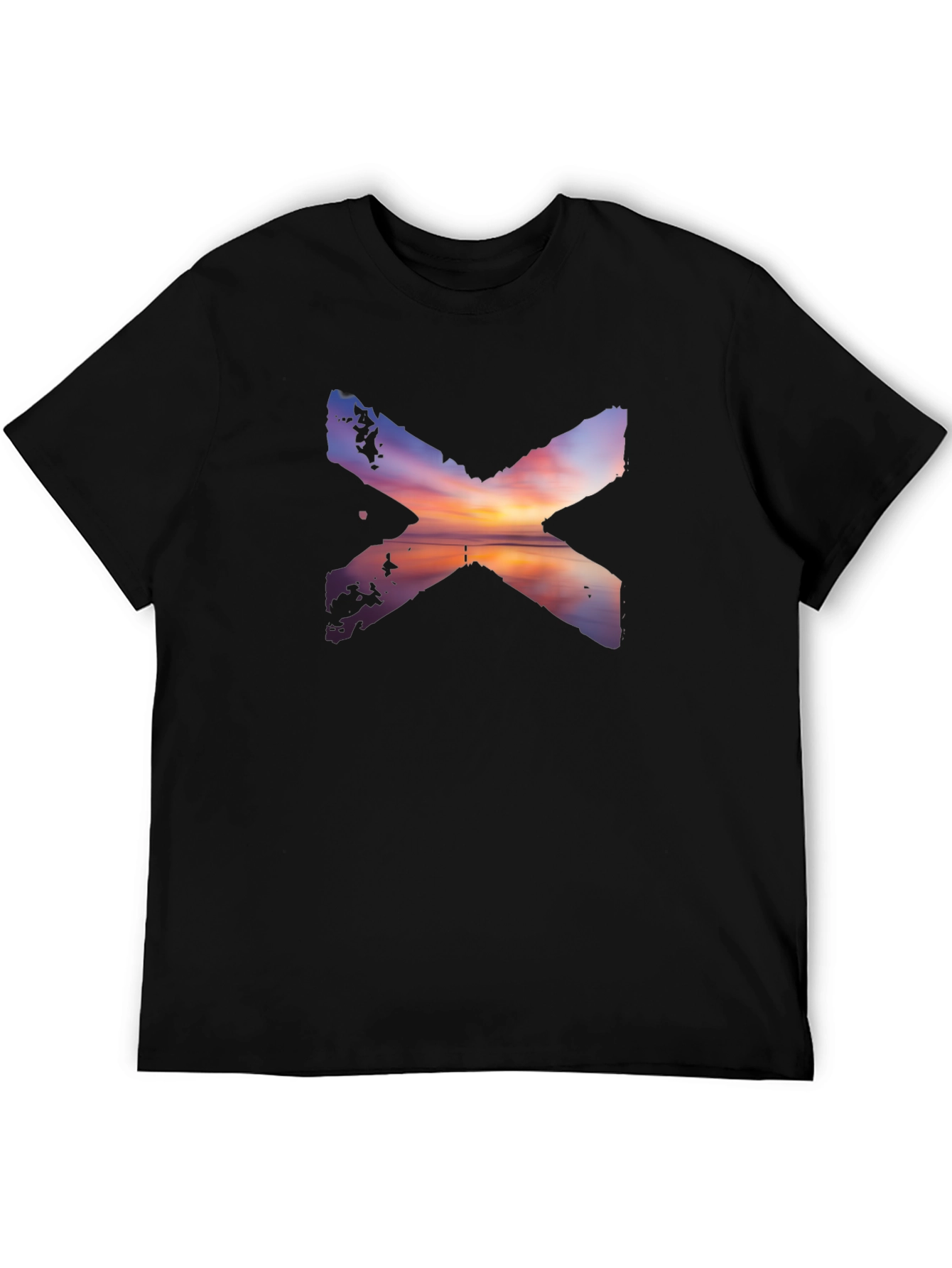 Sunset X Graphic Print Crew Neck T-Shirt