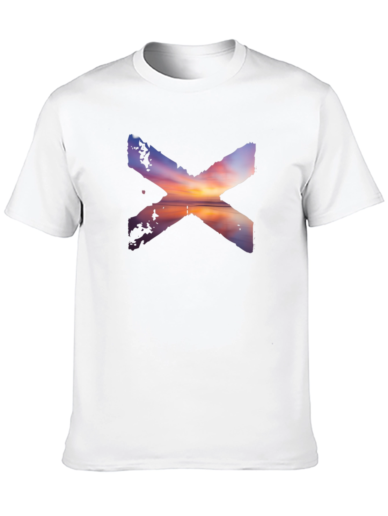 Sunset X Graphic Print Crew Neck T-Shirt