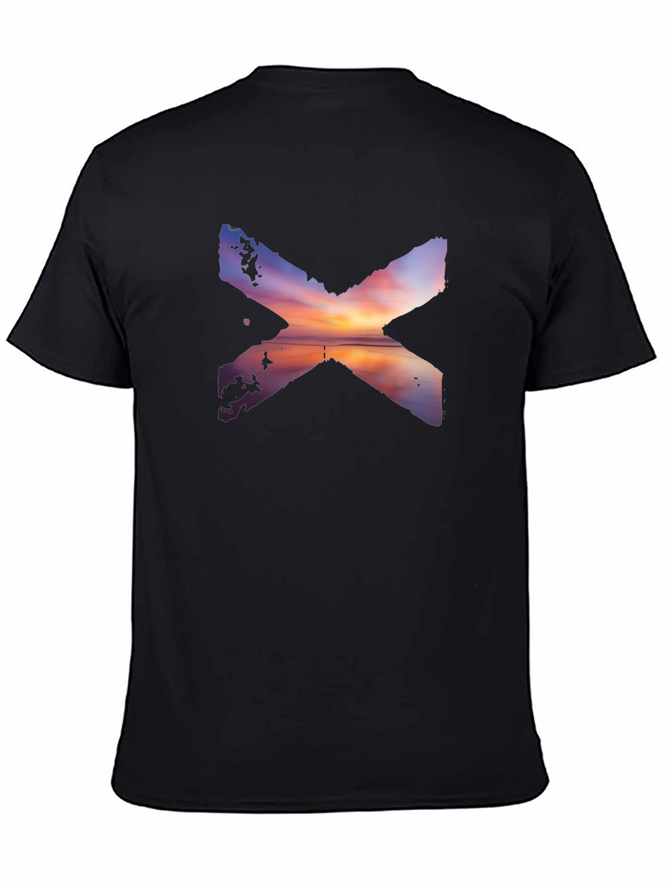 Sunset X Graphic Print Crew Neck T-Shirt