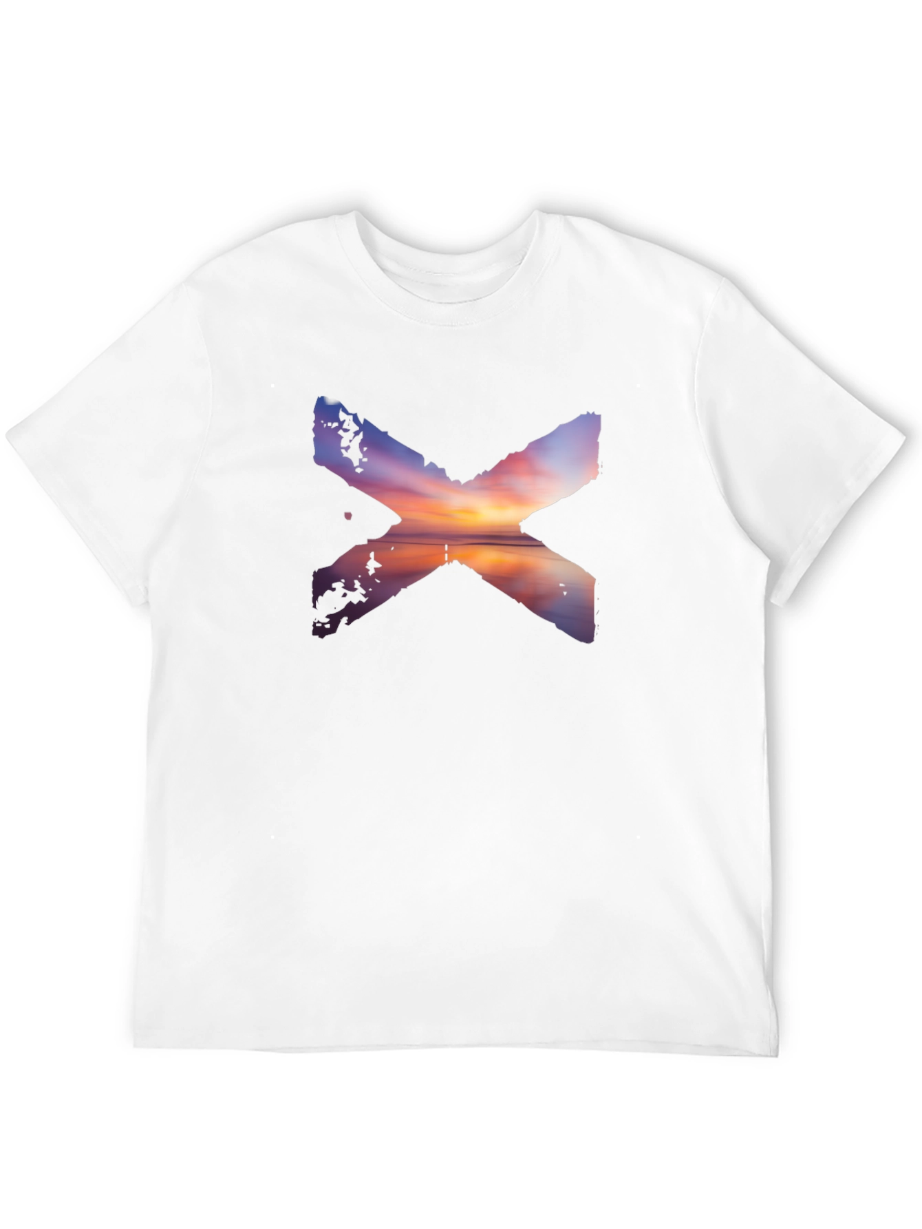 Sunset X Graphic Print Crew Neck T-Shirt
