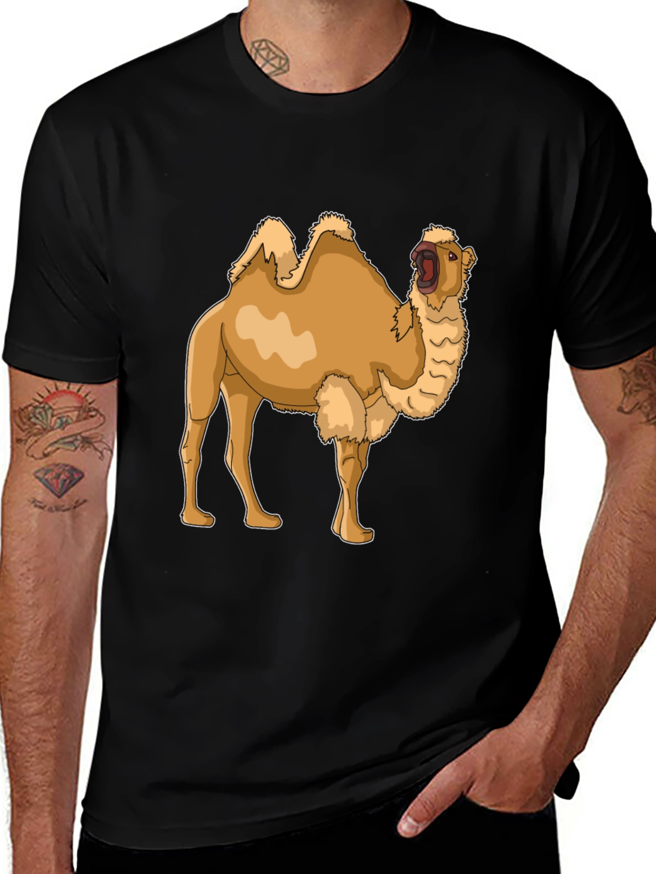 Camel Graphic Tee - Classic Black T-Shirt