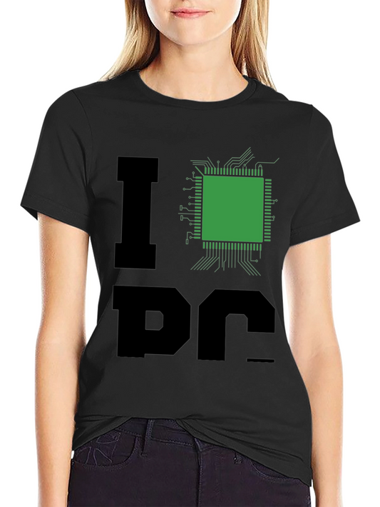I Heart Processor T-Shirt - Black Geek Tee