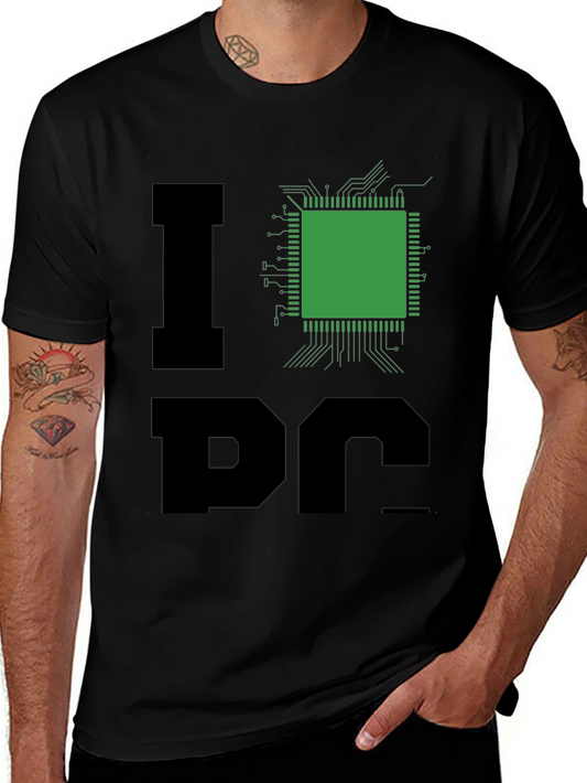 I Heart Processor T-Shirt - Black Geek Tee