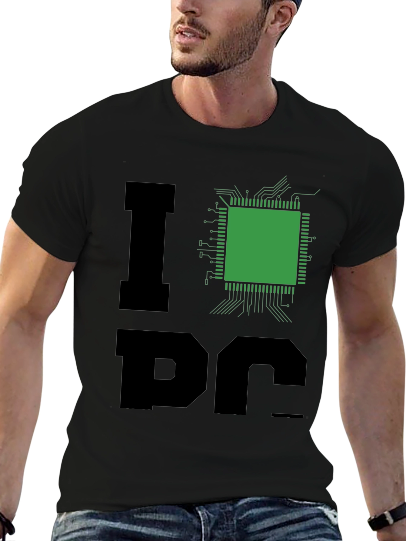 I Heart Processor T-Shirt - Black Geek Tee