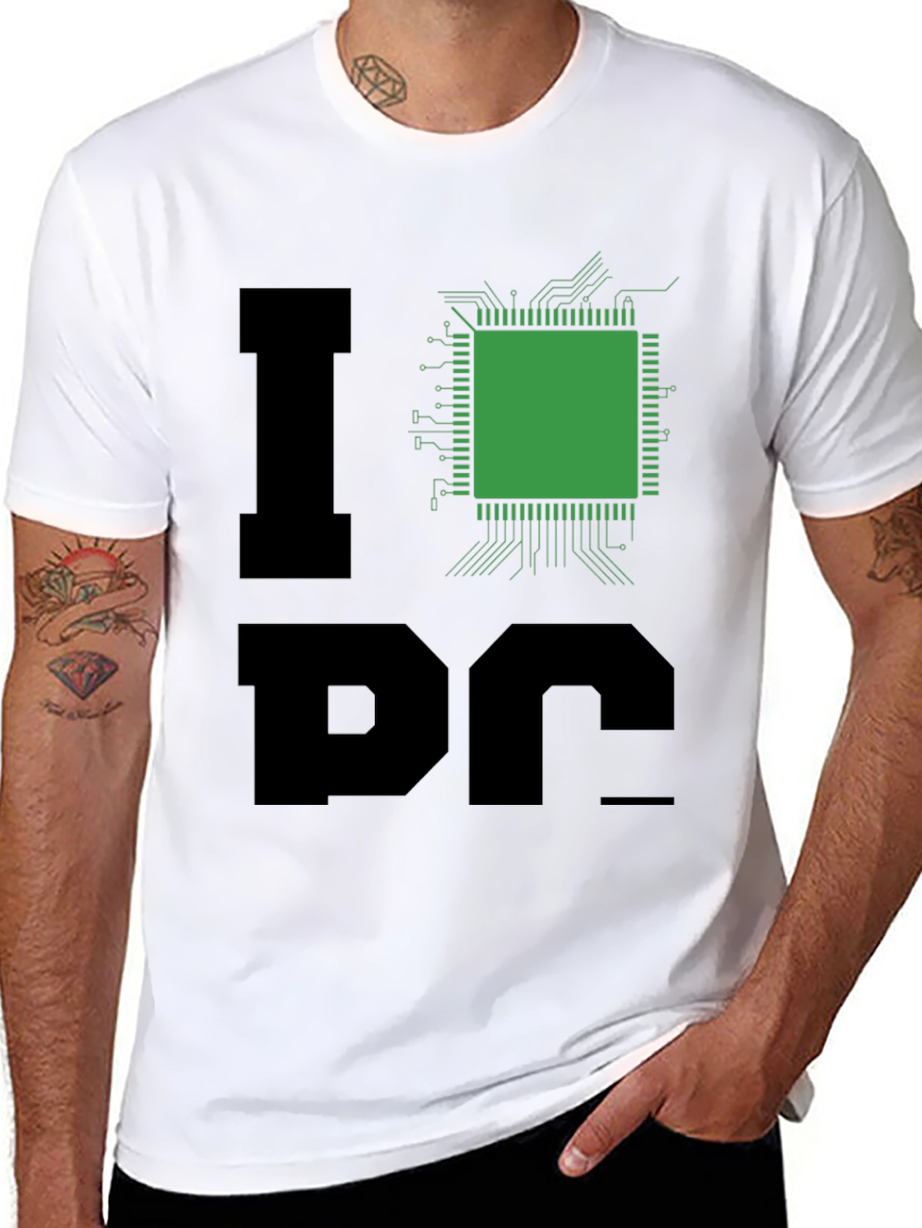 I Heart Processor T-Shirt - Black Geek Tee