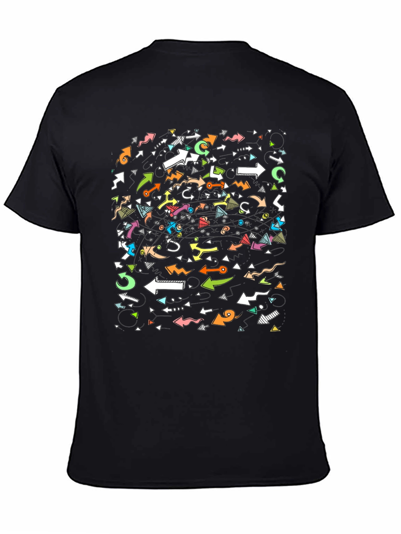 Arrow Pattern Black T-Shirt - Stylish Casual Wear
