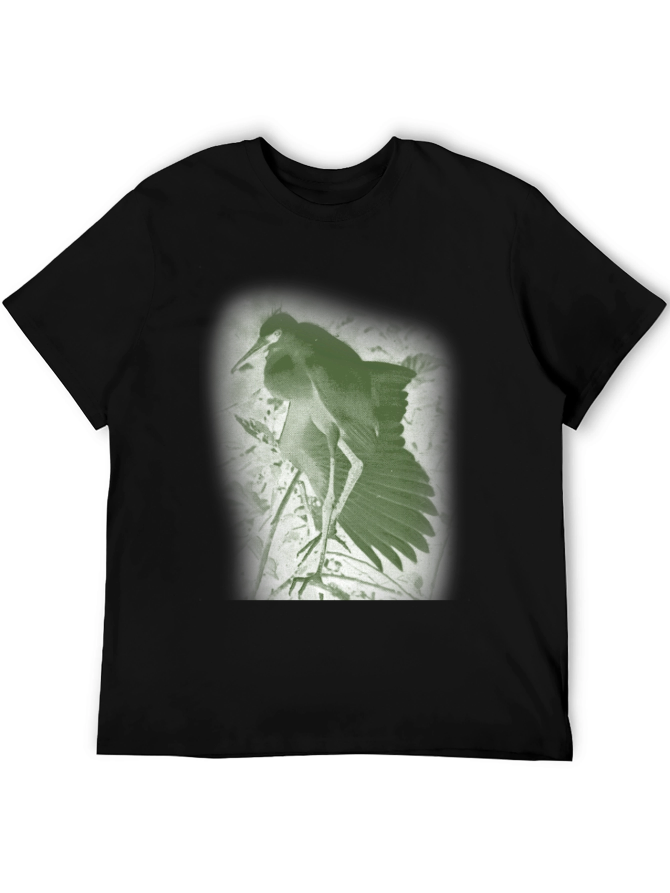 Green Heron Graphic Tee - Nature Inspired