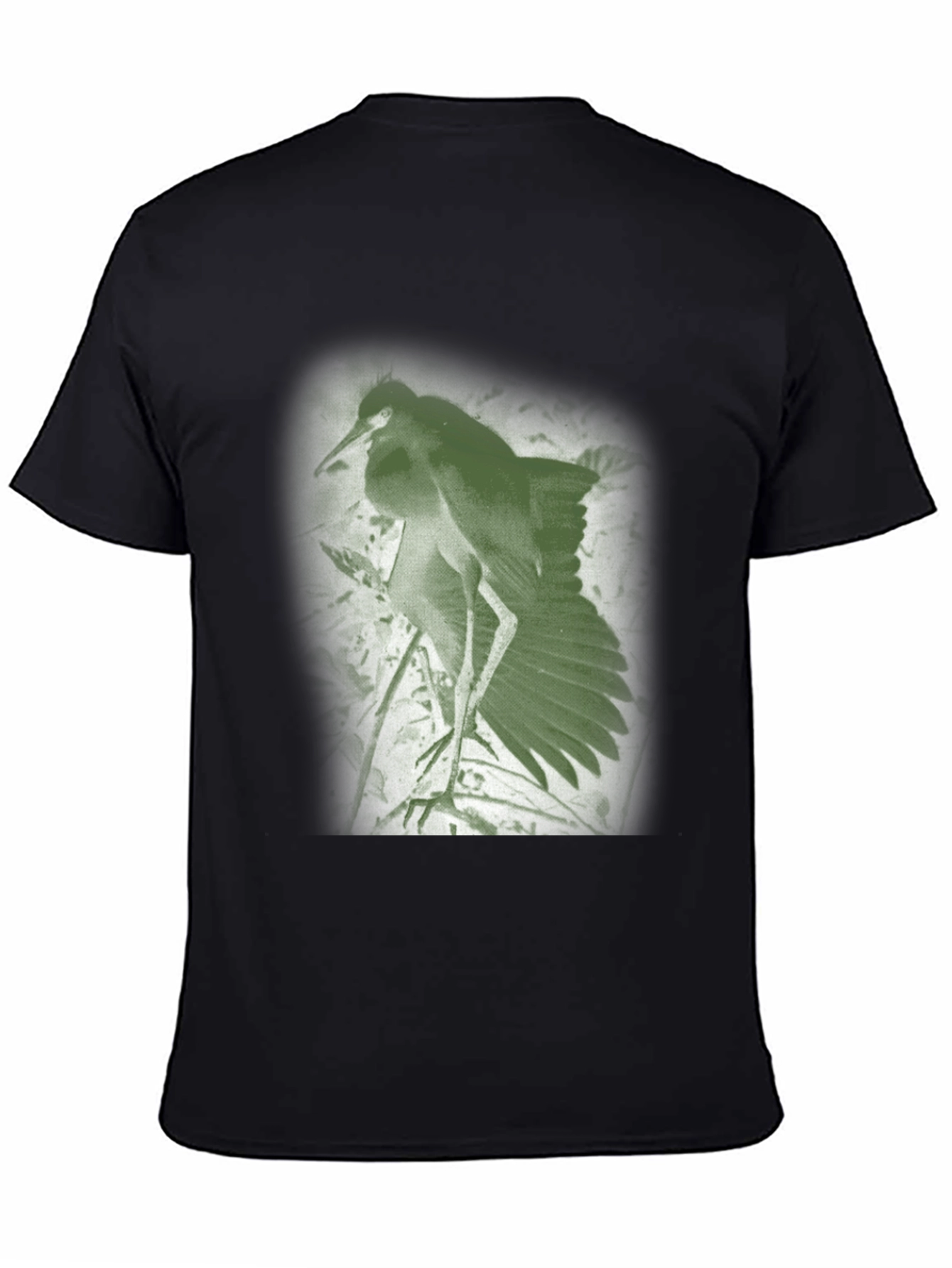 Green Heron Graphic Tee - Nature Inspired