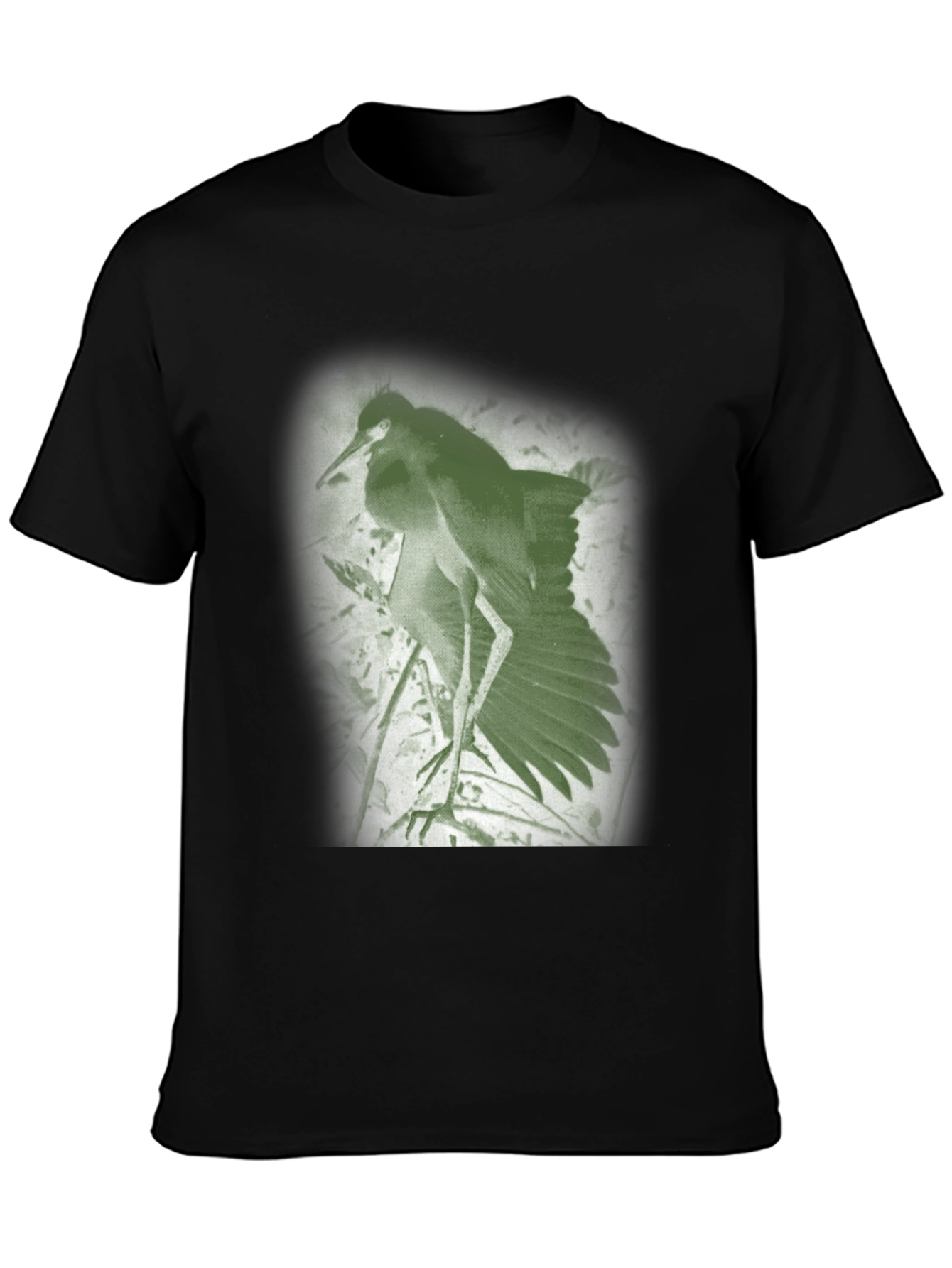 Green Heron Graphic Tee - Nature Inspired