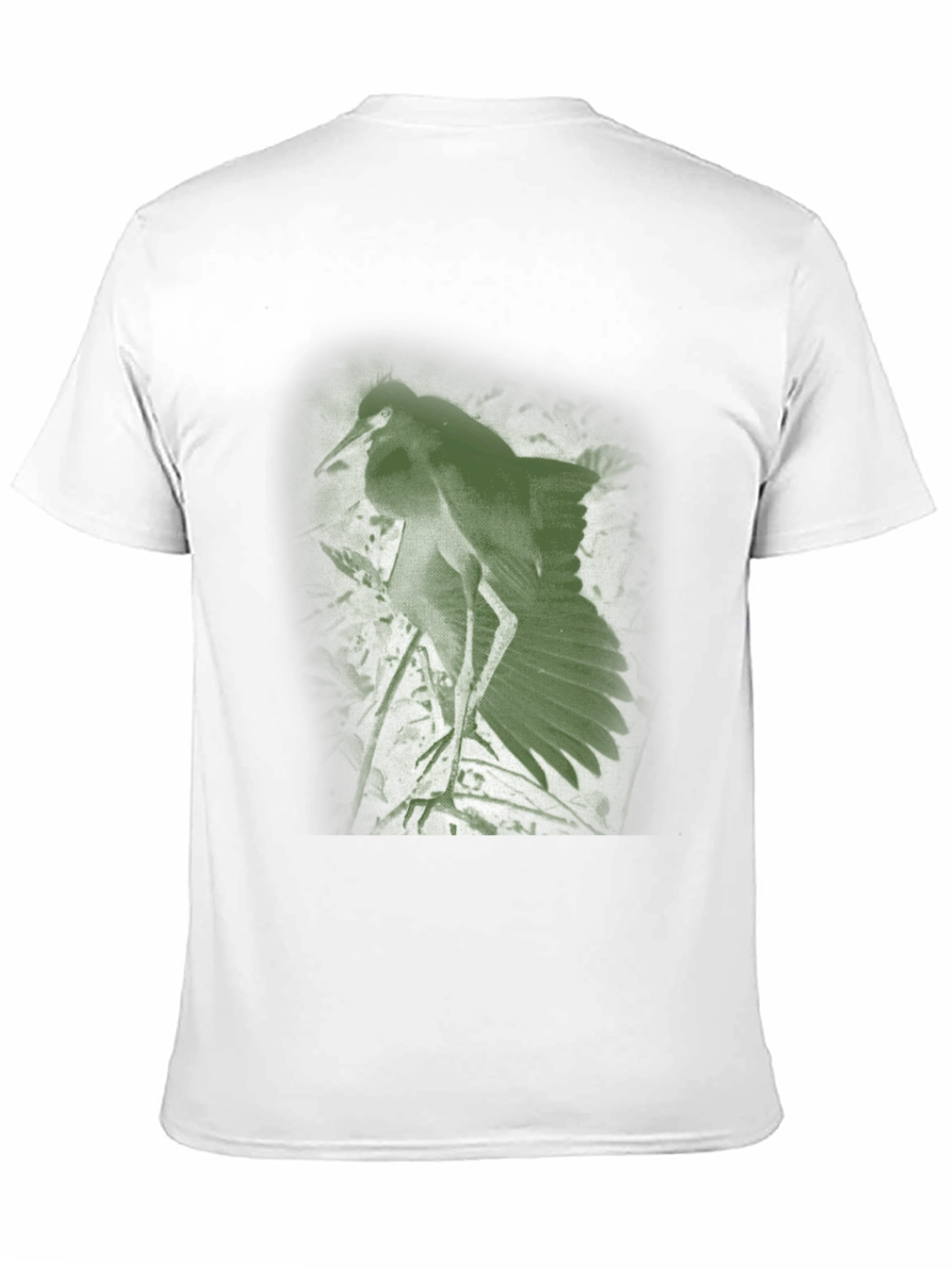 Green Heron Graphic Tee - Nature Inspired