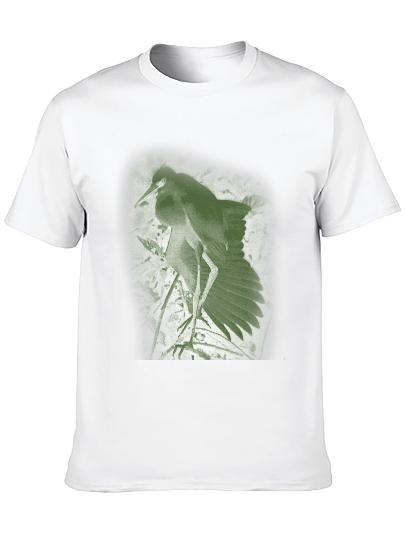 Green Heron Graphic Tee - Nature Inspired