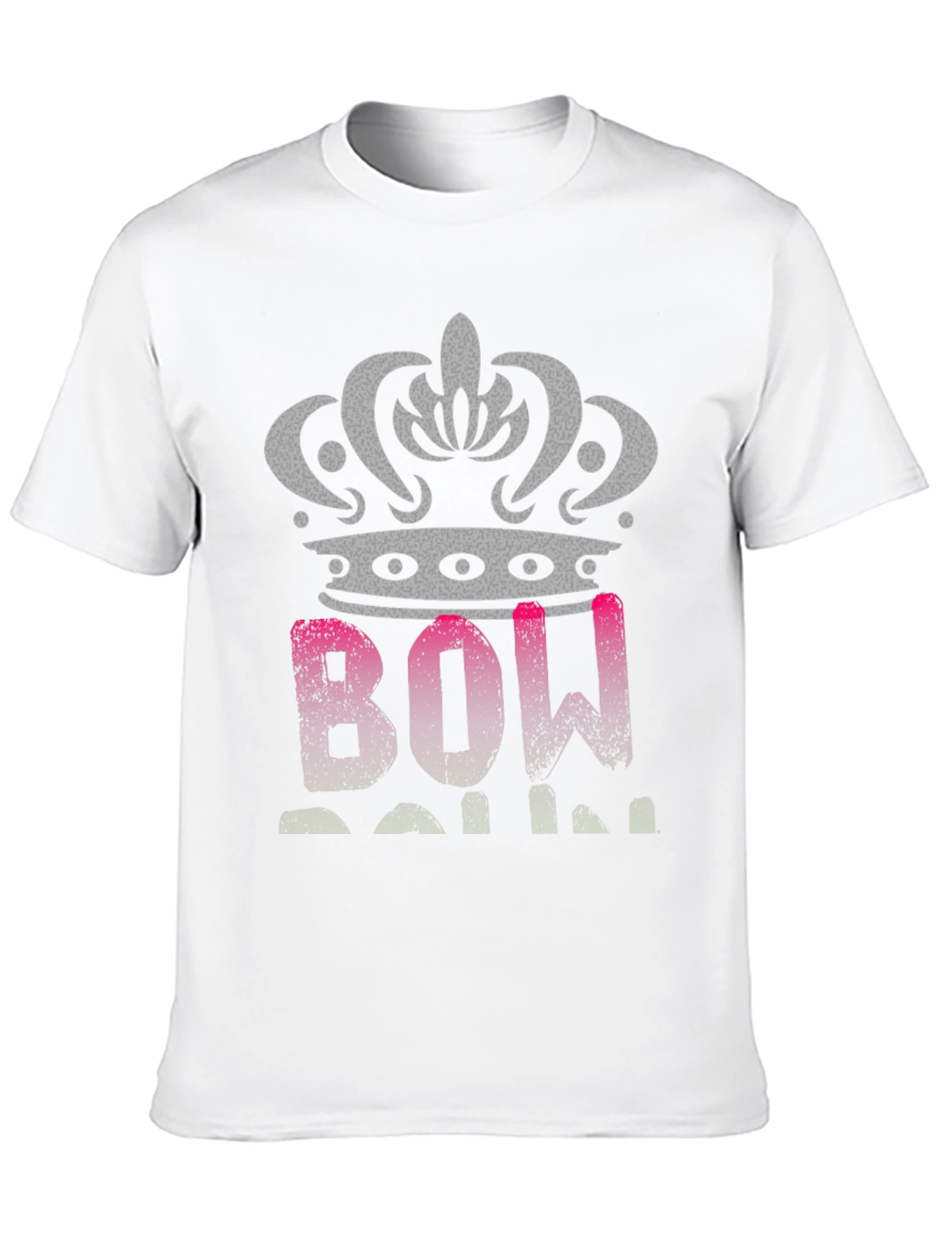 Bow Down Crown Tee - Stylish Graphic T-Shirt