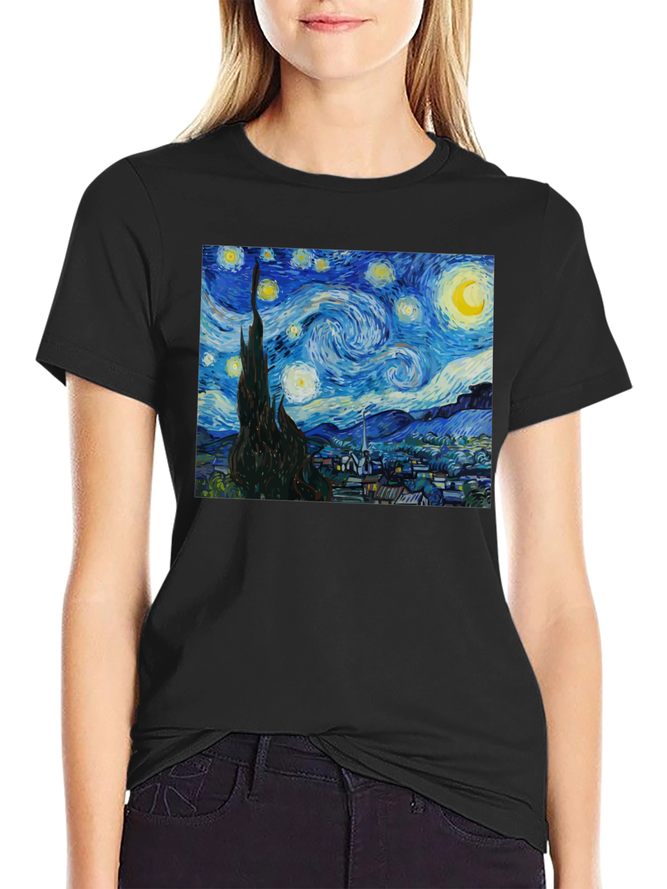 Starry Night Graphic Tee - Classic Art Shirt