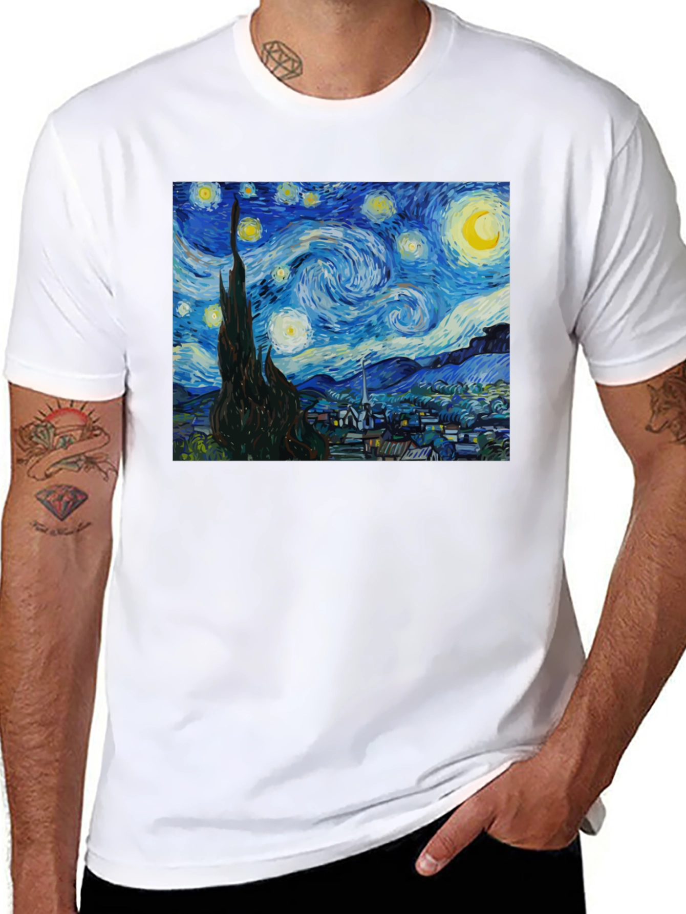 Starry Night Graphic Tee - Classic Art Shirt