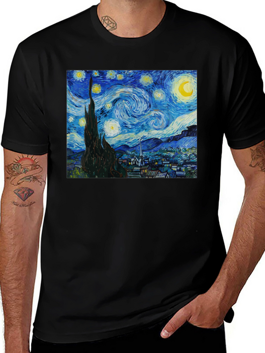 Starry Night Graphic Tee - Classic Art Shirt