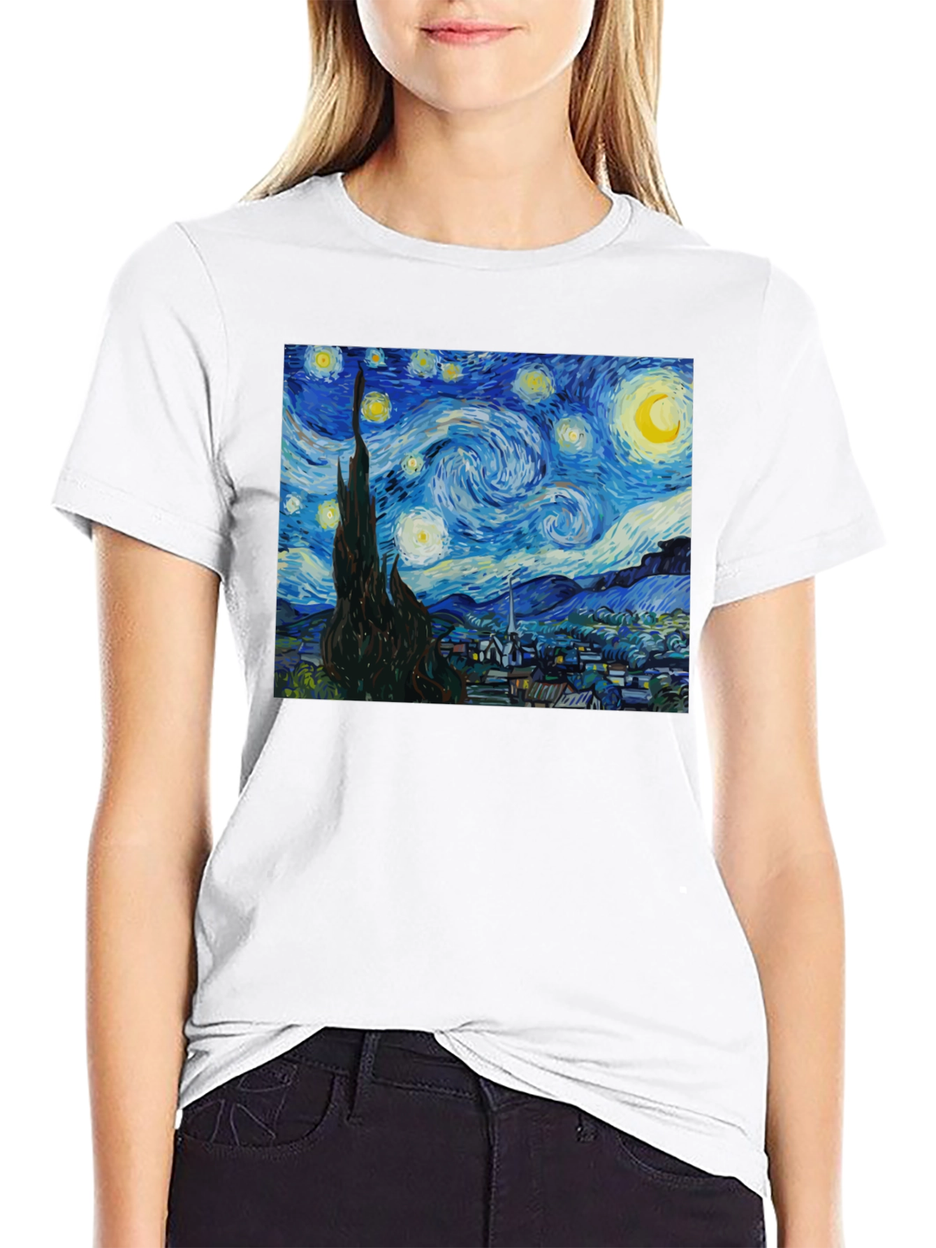 Starry Night Graphic Tee - Classic Art Shirt