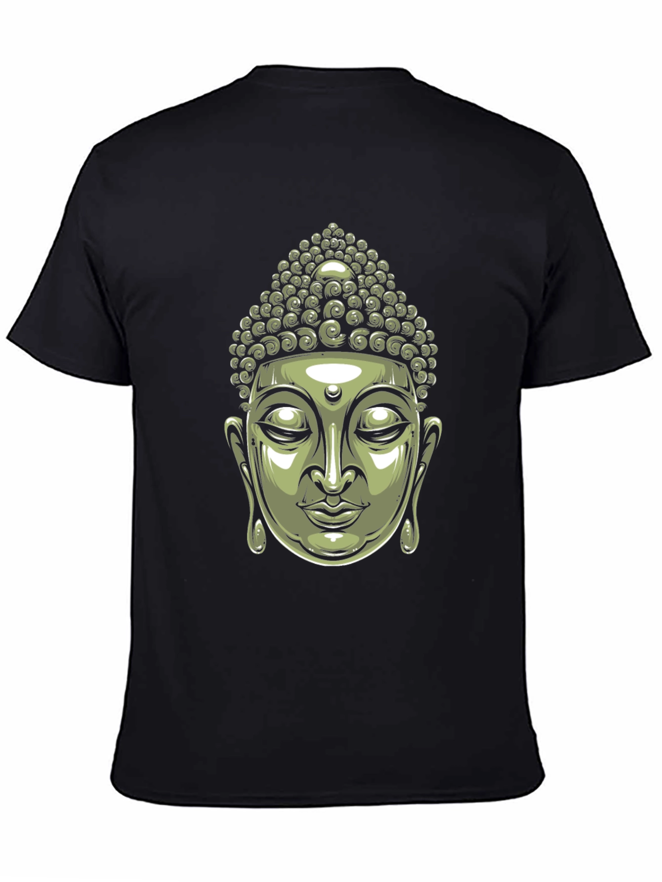 Buddha Head Graphic Black T-Shirt