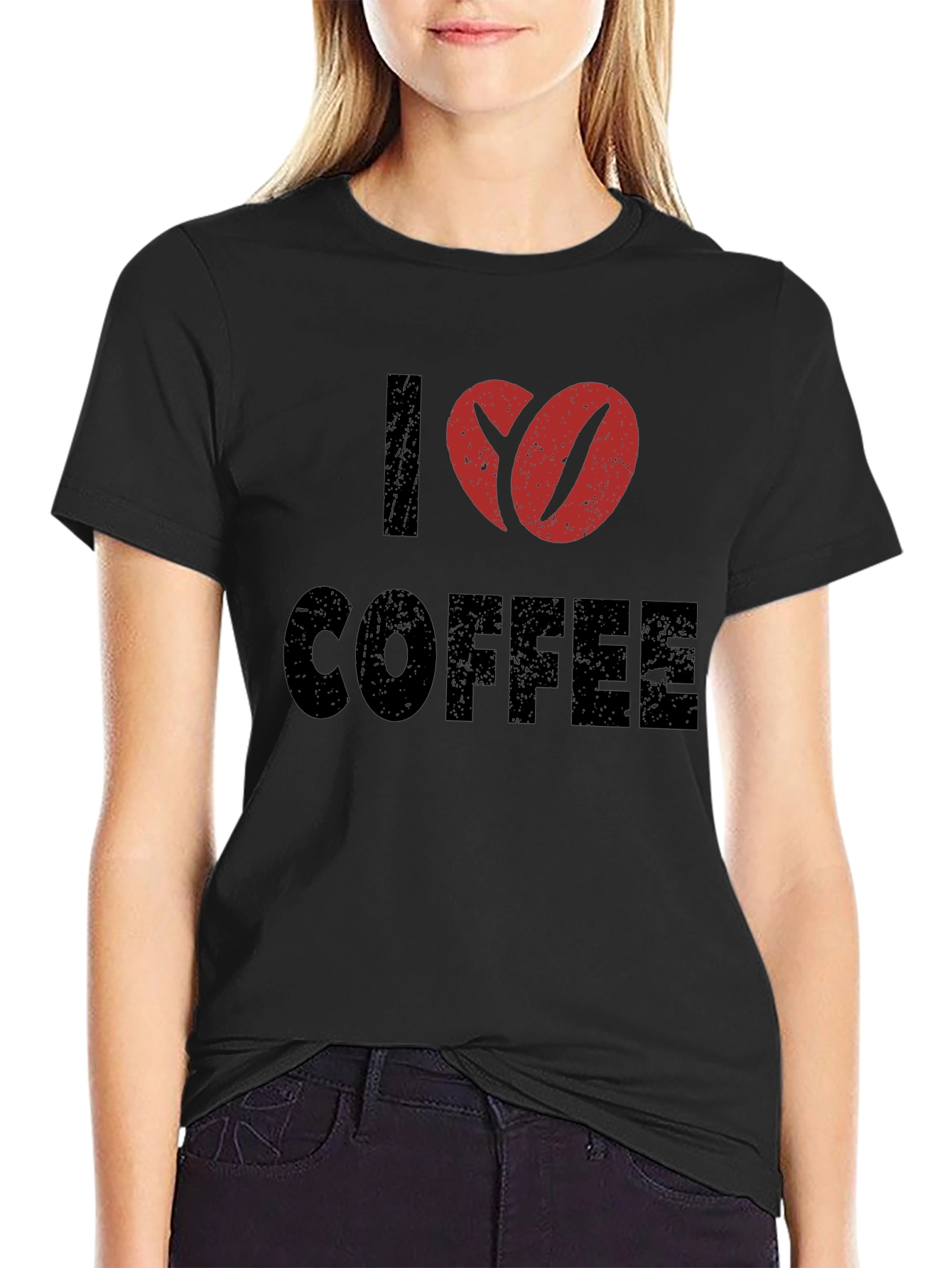 I Love Coffee Bean Graphic T-Shirt