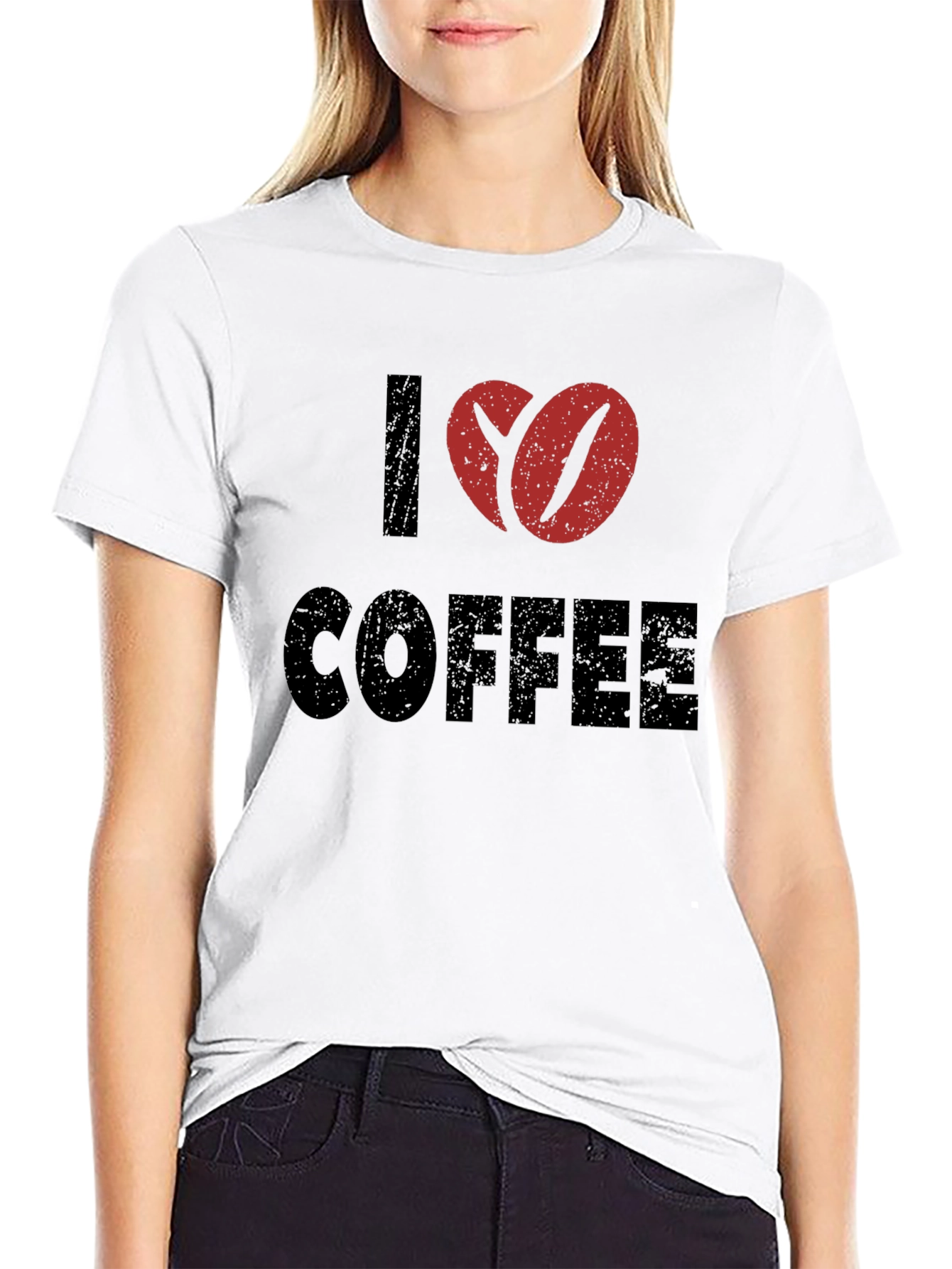 I Love Coffee Bean Graphic T-Shirt