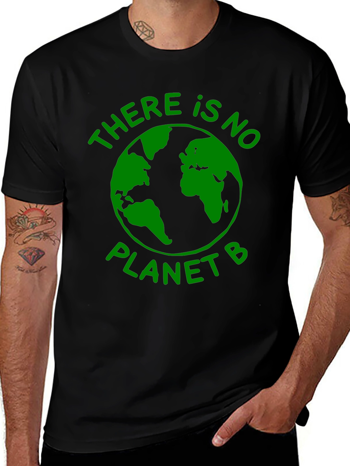 Eco-Conscious Black T-Shirt: There Is No Planet B