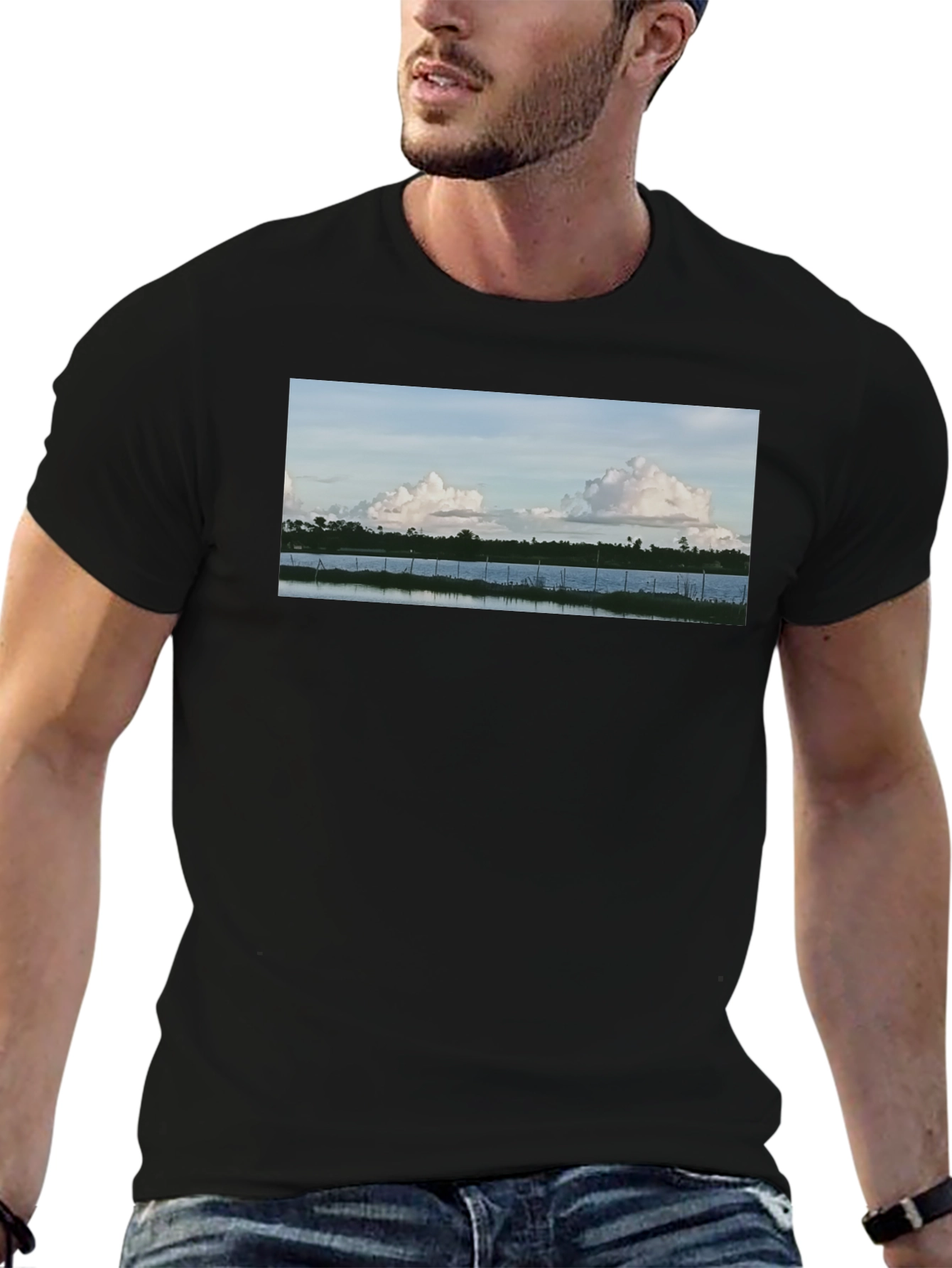 Nature View Black T-Shirt