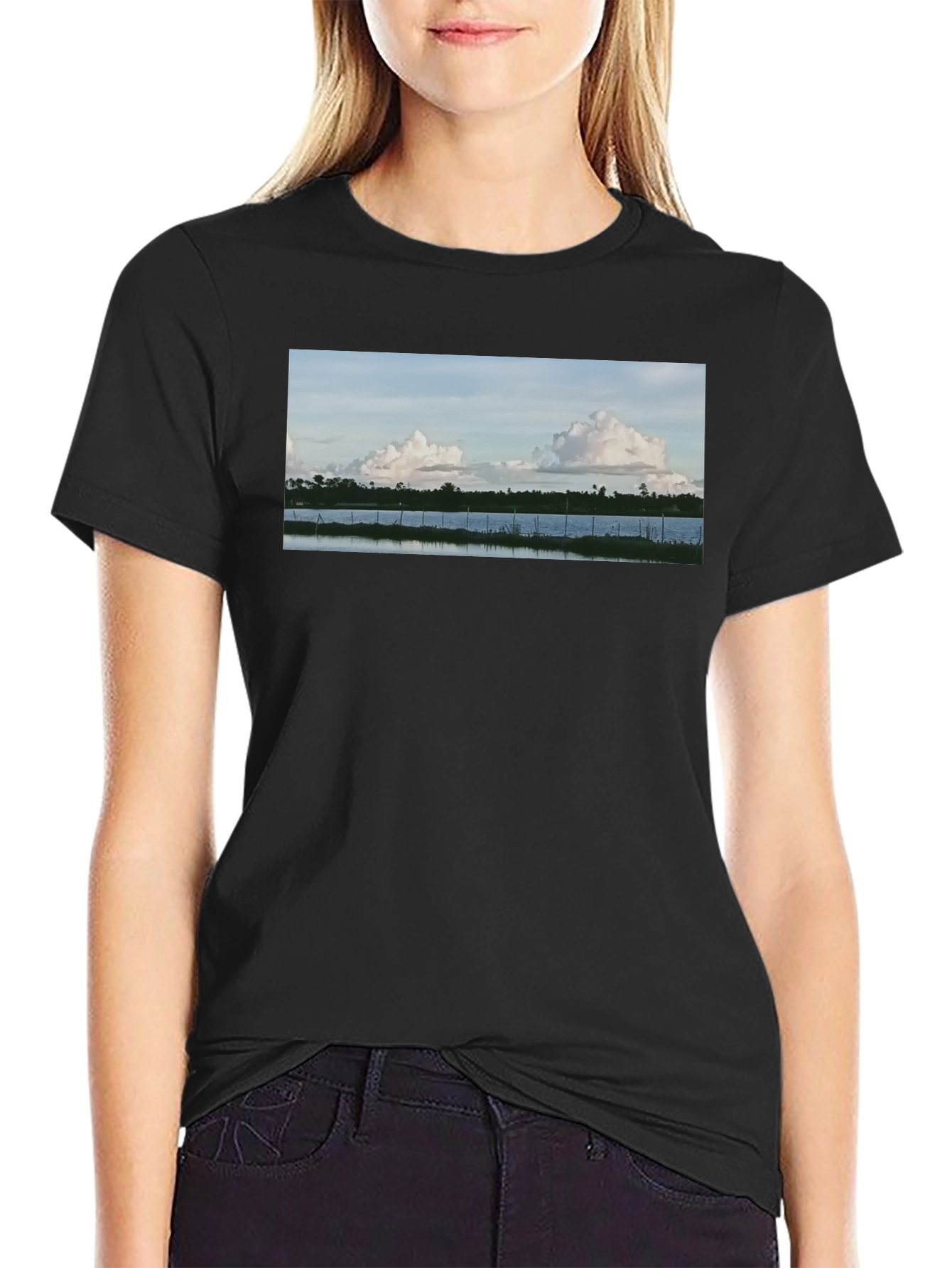 Nature View Black T-Shirt
