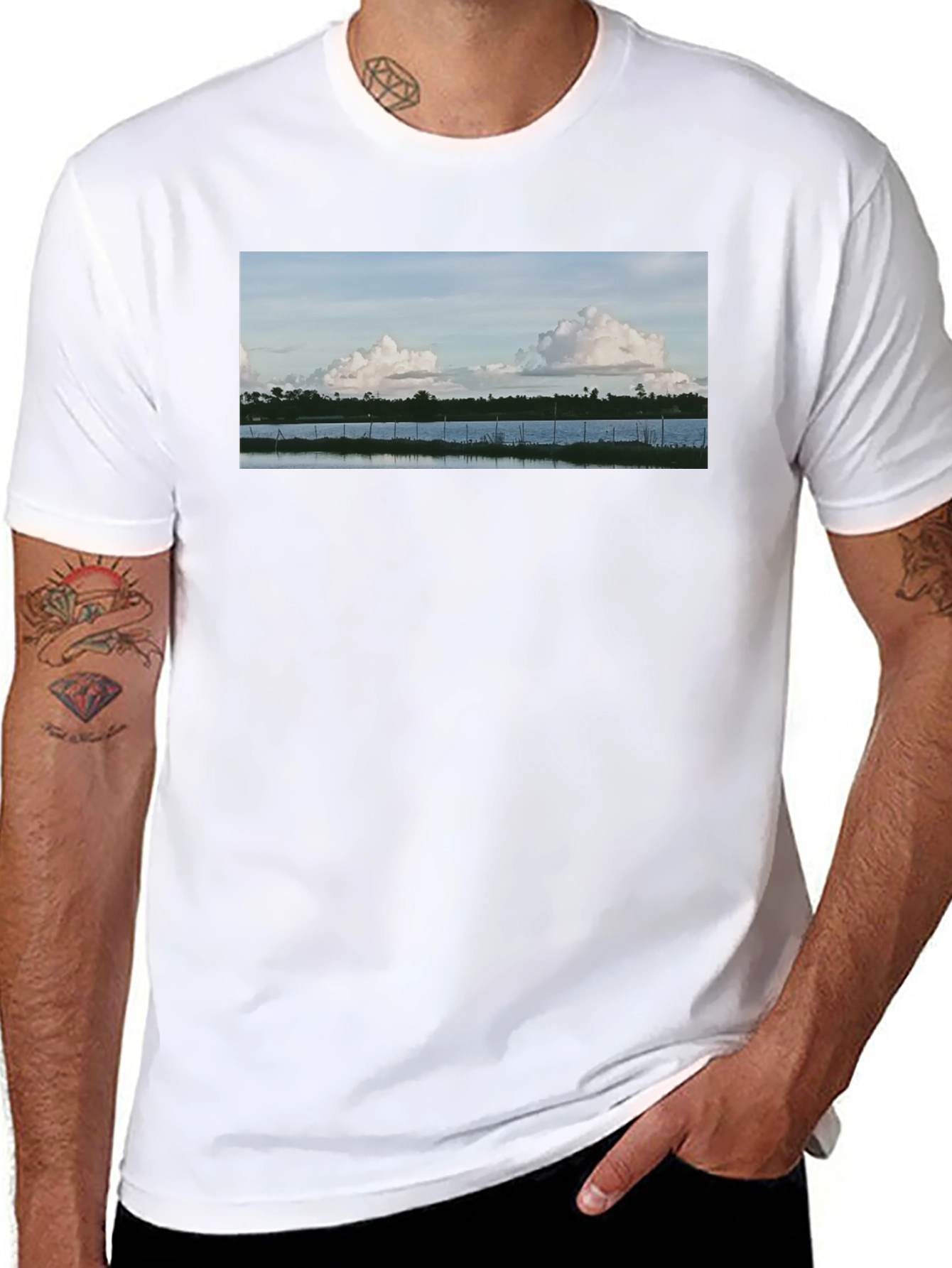 Nature View Black T-Shirt