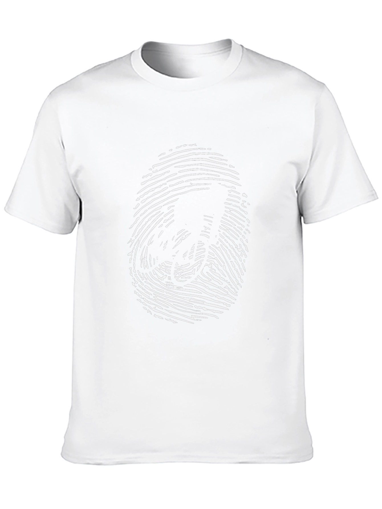 Fingerprint Biker T-Shirt - Unique Cycling Design