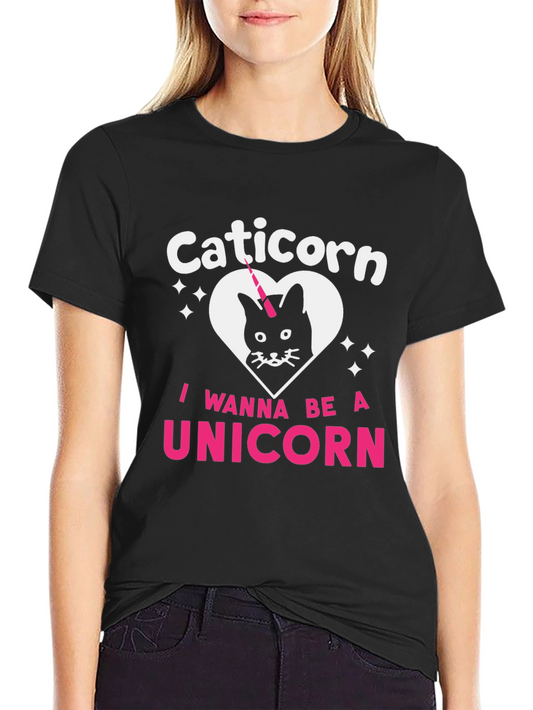 Caticorn T-Shirt - I Wanna Be A Unicorn Tee