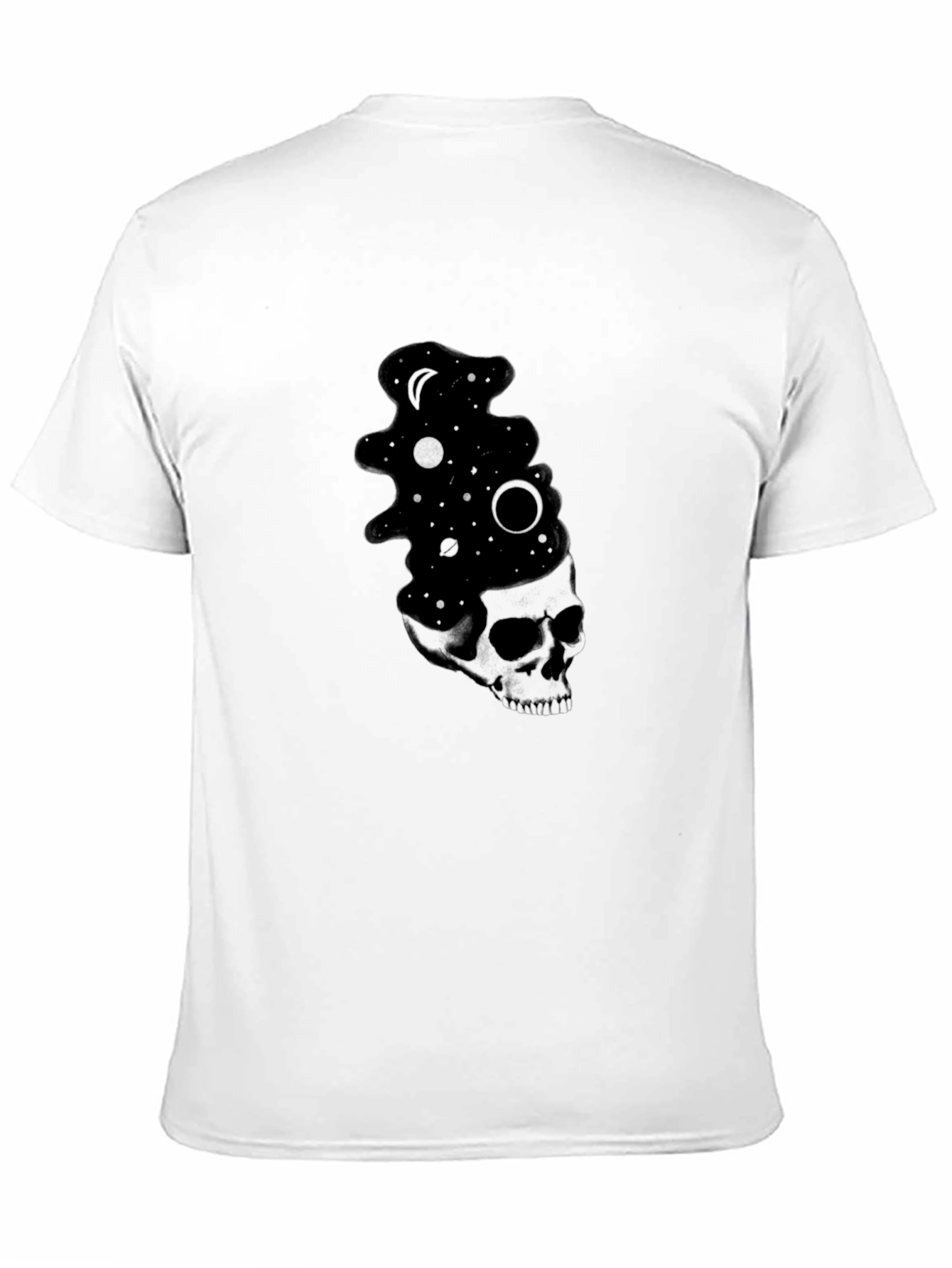 Cosmic Skull Black T-Shirt - Unique Graphic Tee
