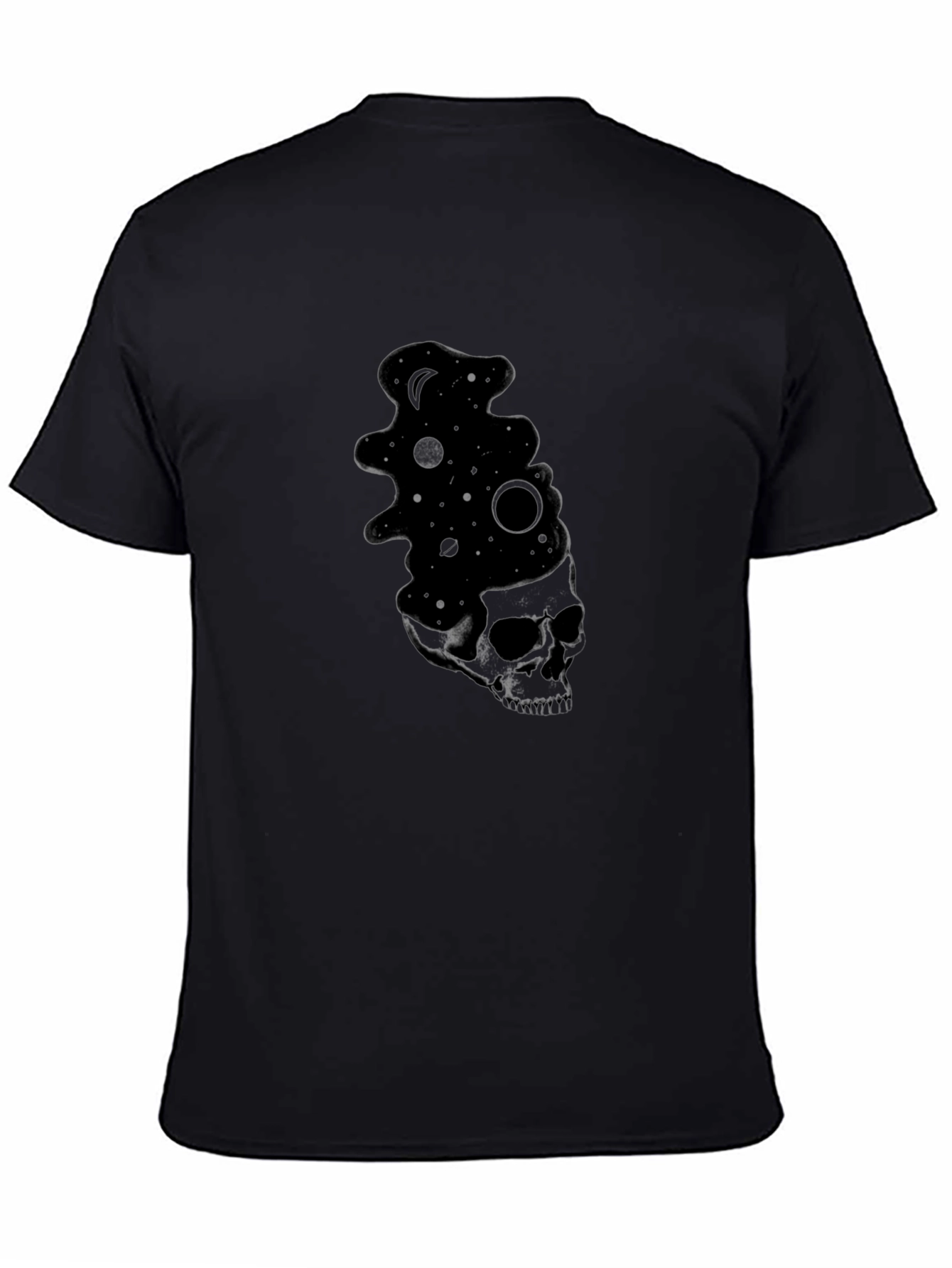 Cosmic Skull Black T-Shirt - Unique Graphic Tee