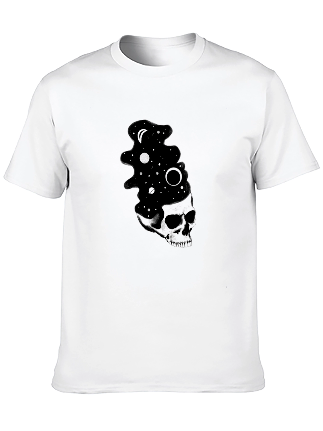 Cosmic Skull Black T-Shirt - Unique Graphic Tee