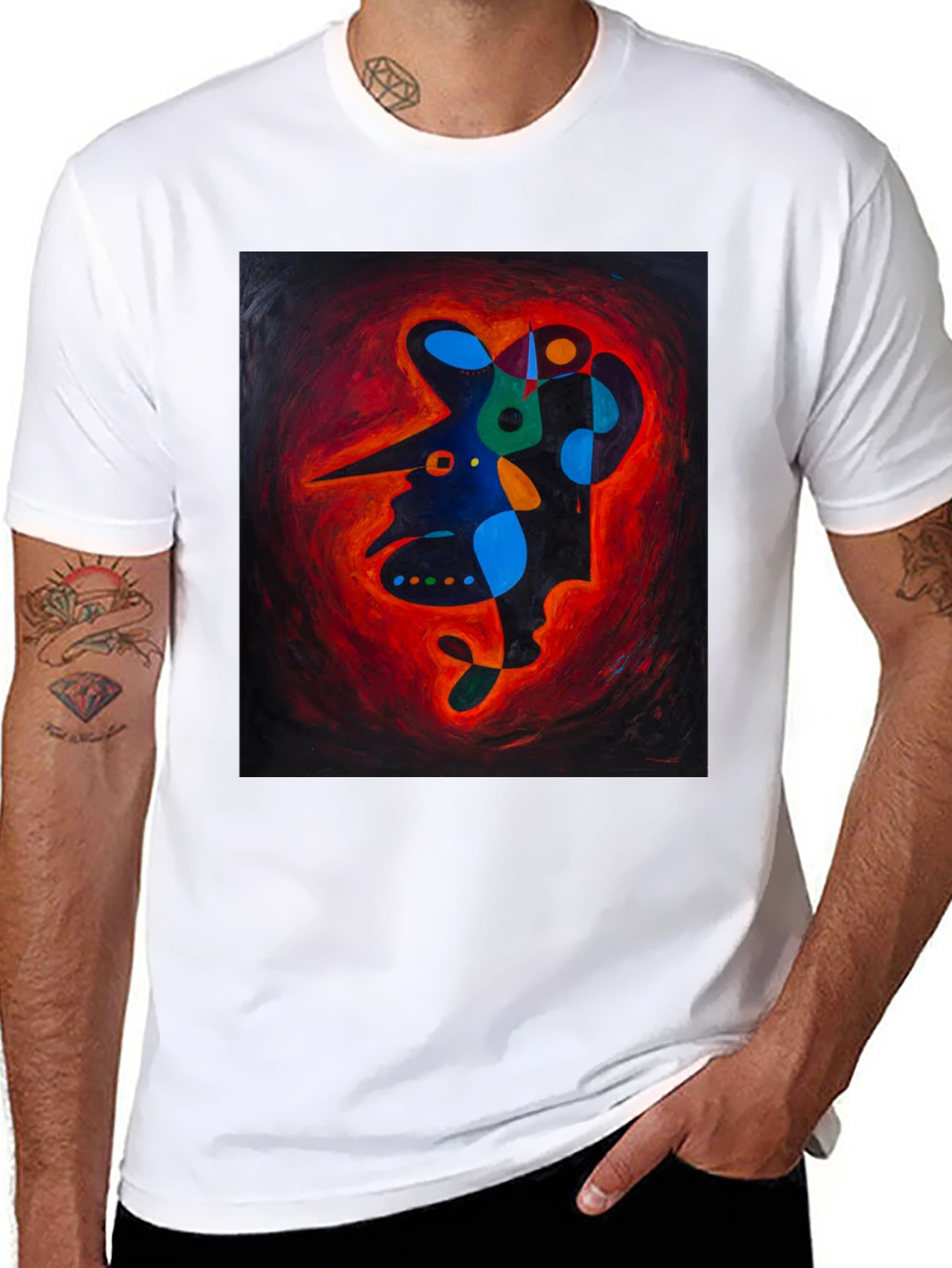 Abstract Art Print Tee - Unique Graphic T-Shirt