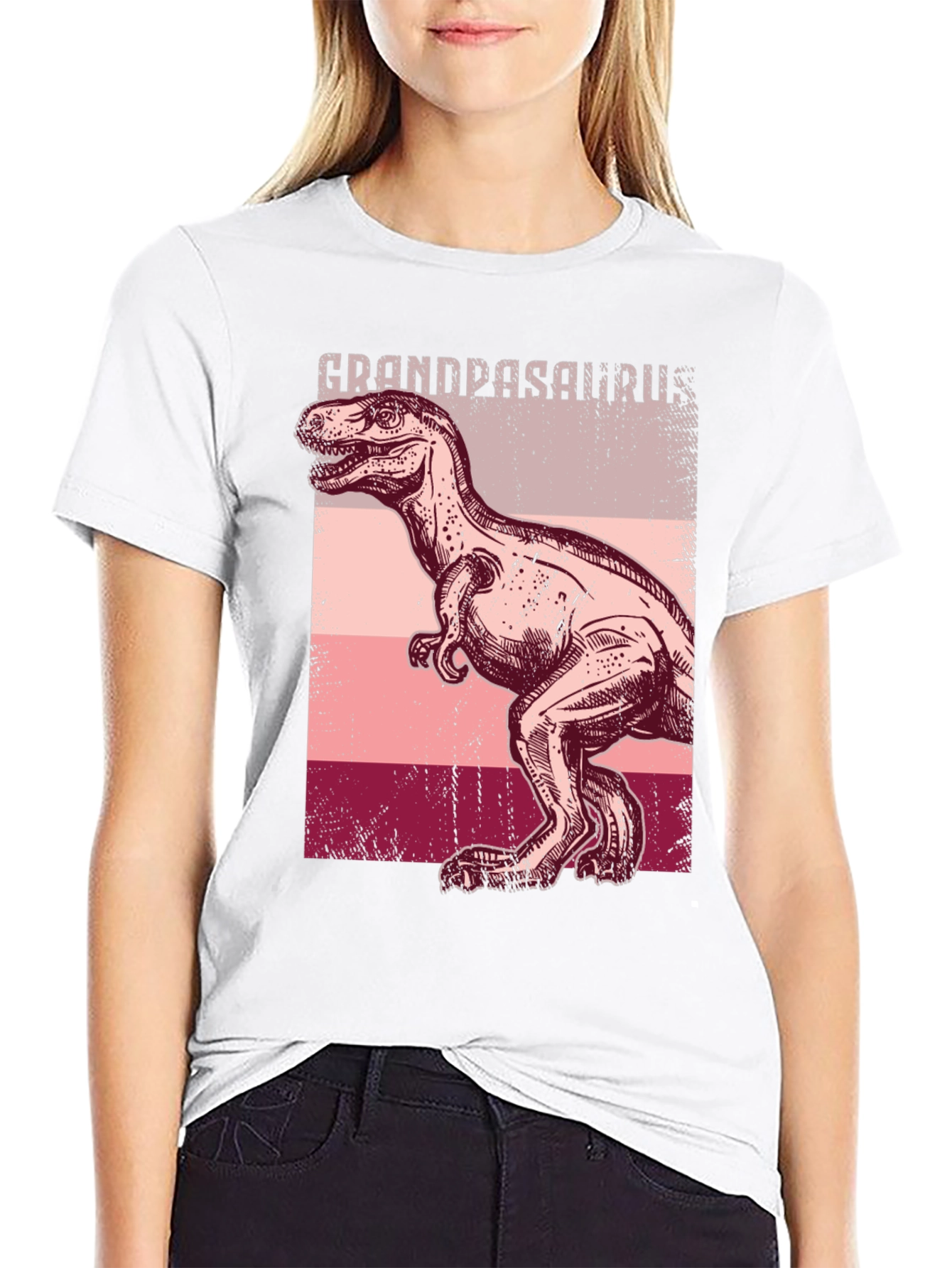 Grandpasaurus T-Rex Graphic Tee - Black