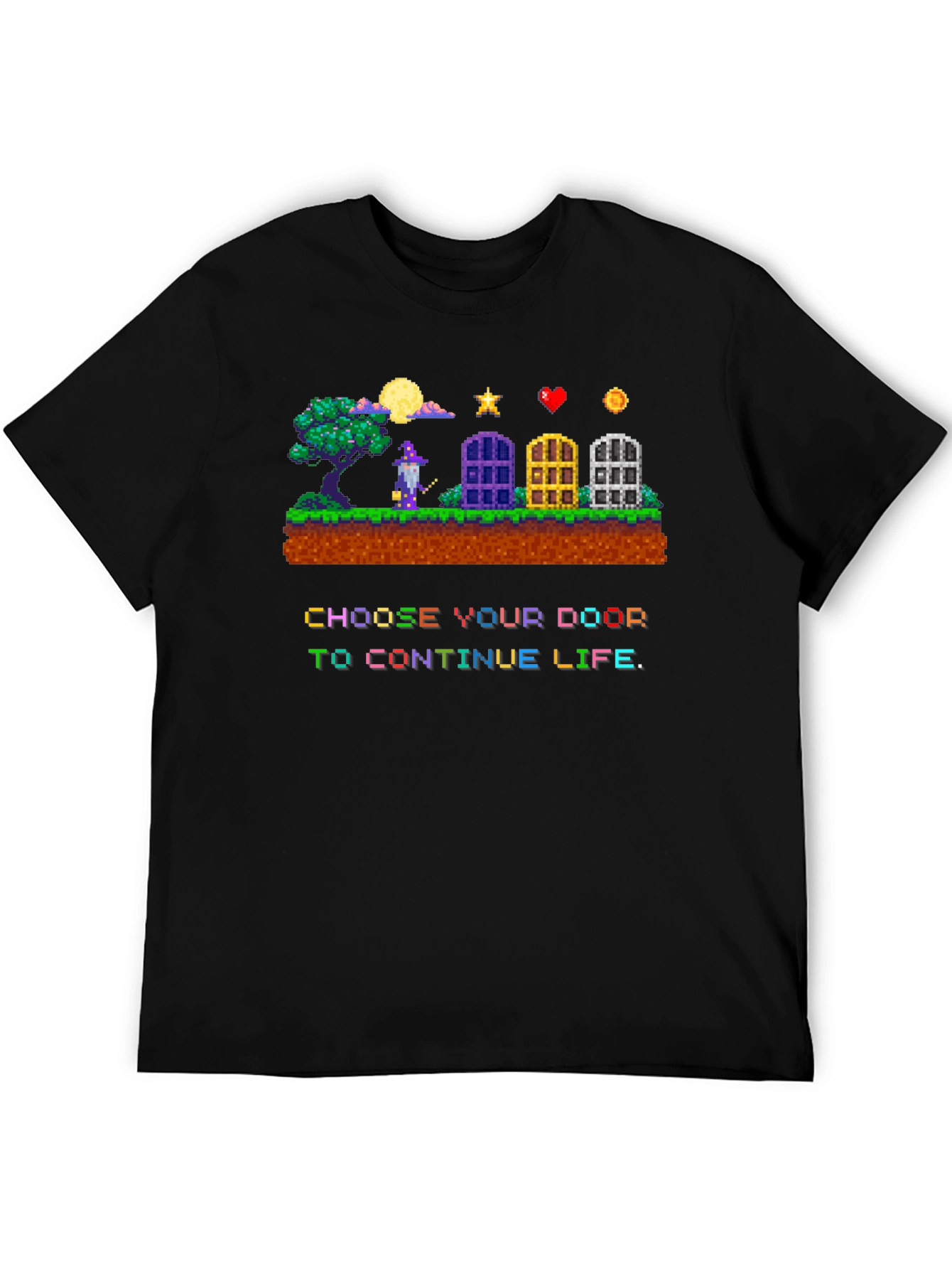 Choose Your Door Pixel Art T-Shirt