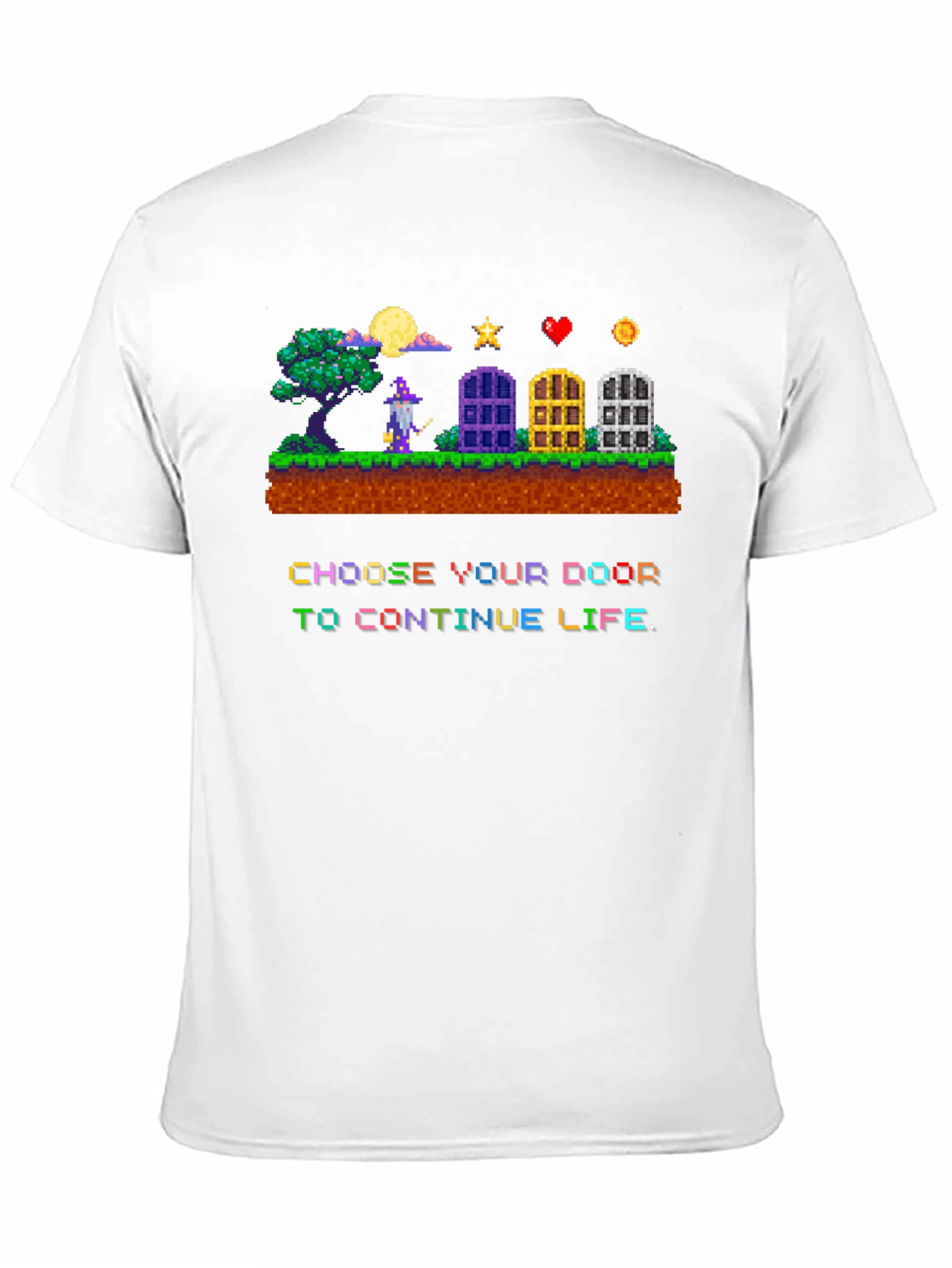 Choose Your Door Pixel Art T-Shirt