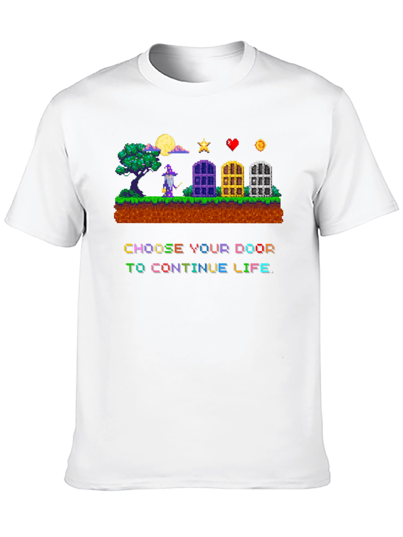 Choose Your Door Pixel Art T-Shirt