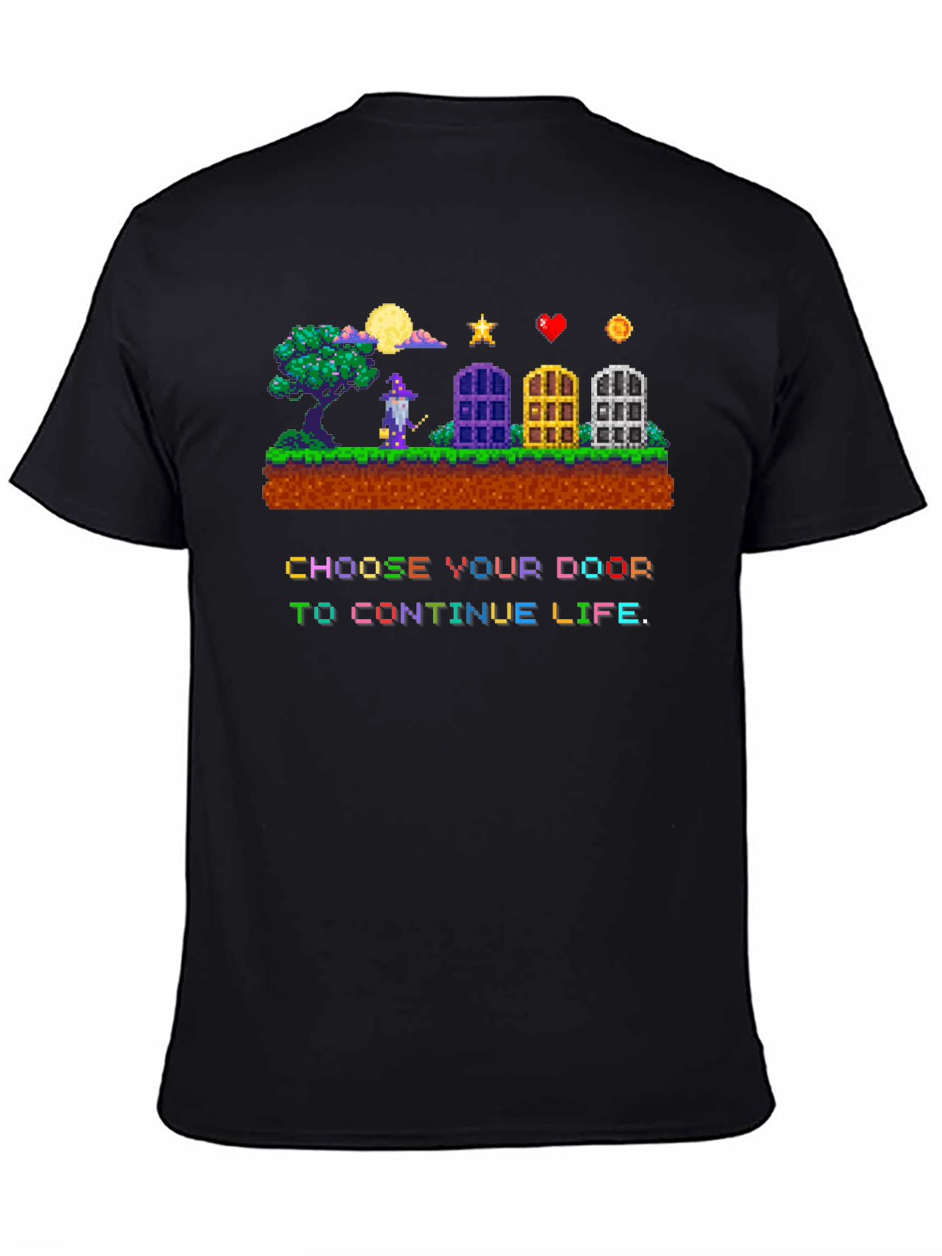 Choose Your Door Pixel Art T-Shirt
