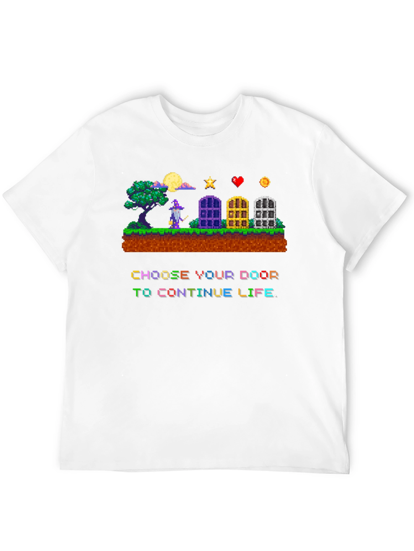 Choose Your Door Pixel Art T-Shirt
